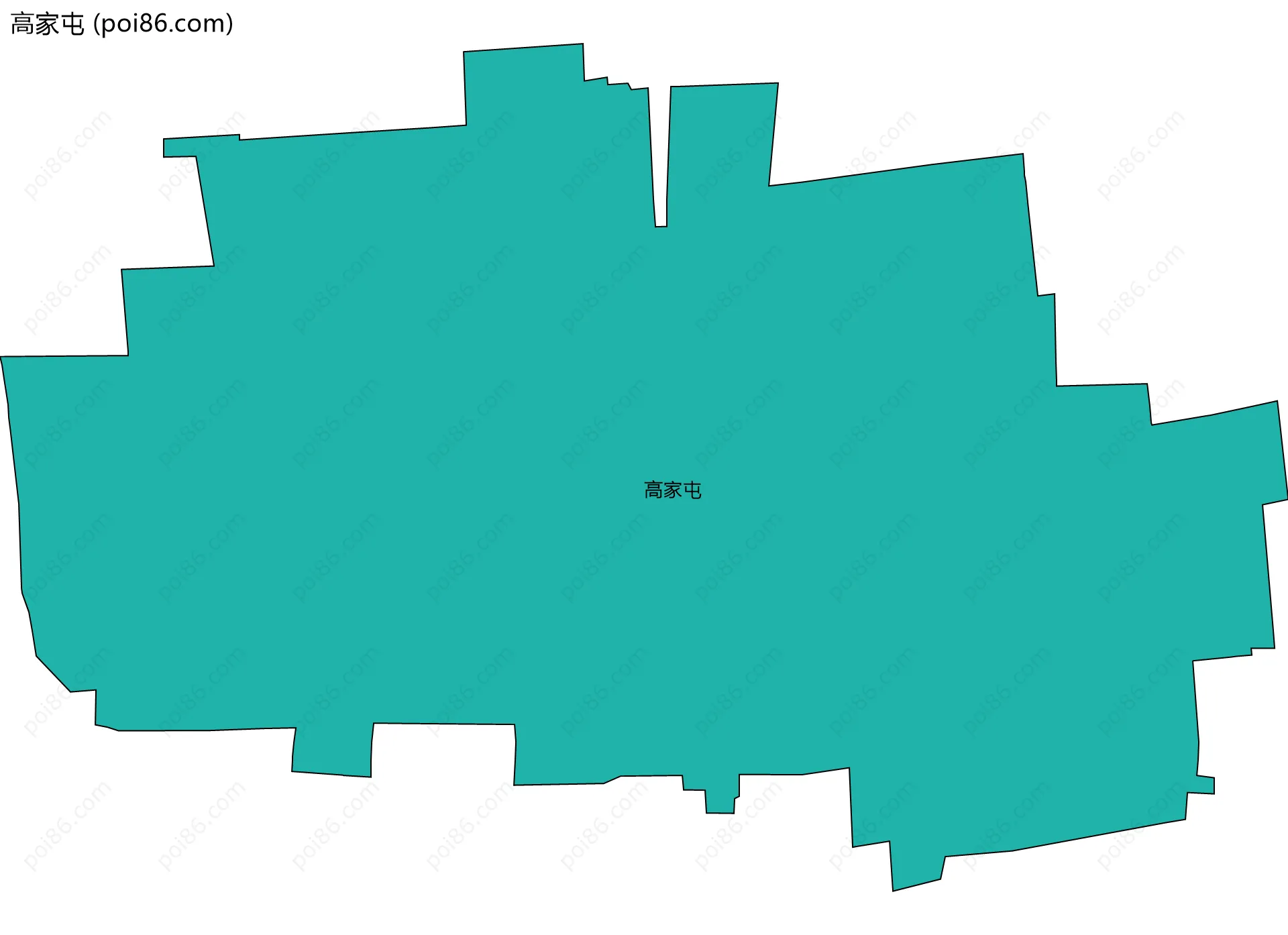 高家屯边界地图