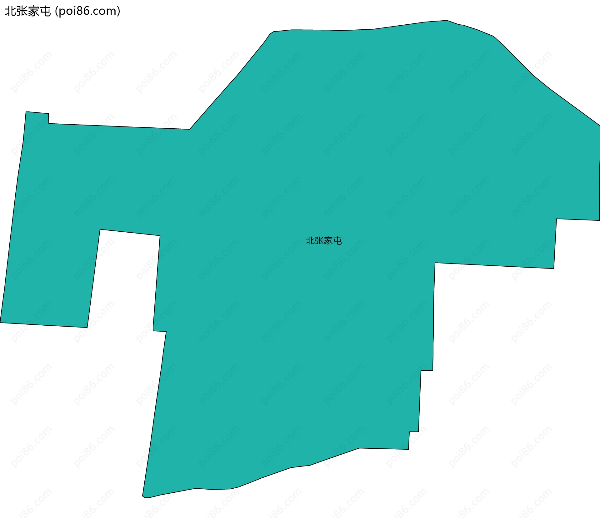 北张家屯边界地图