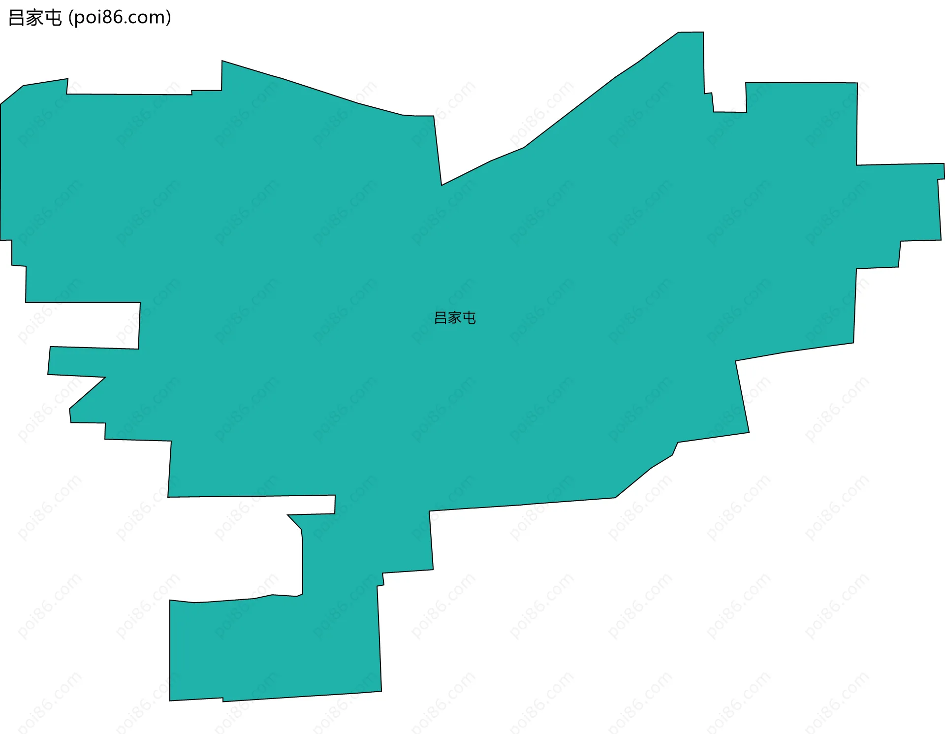 吕家屯边界地图
