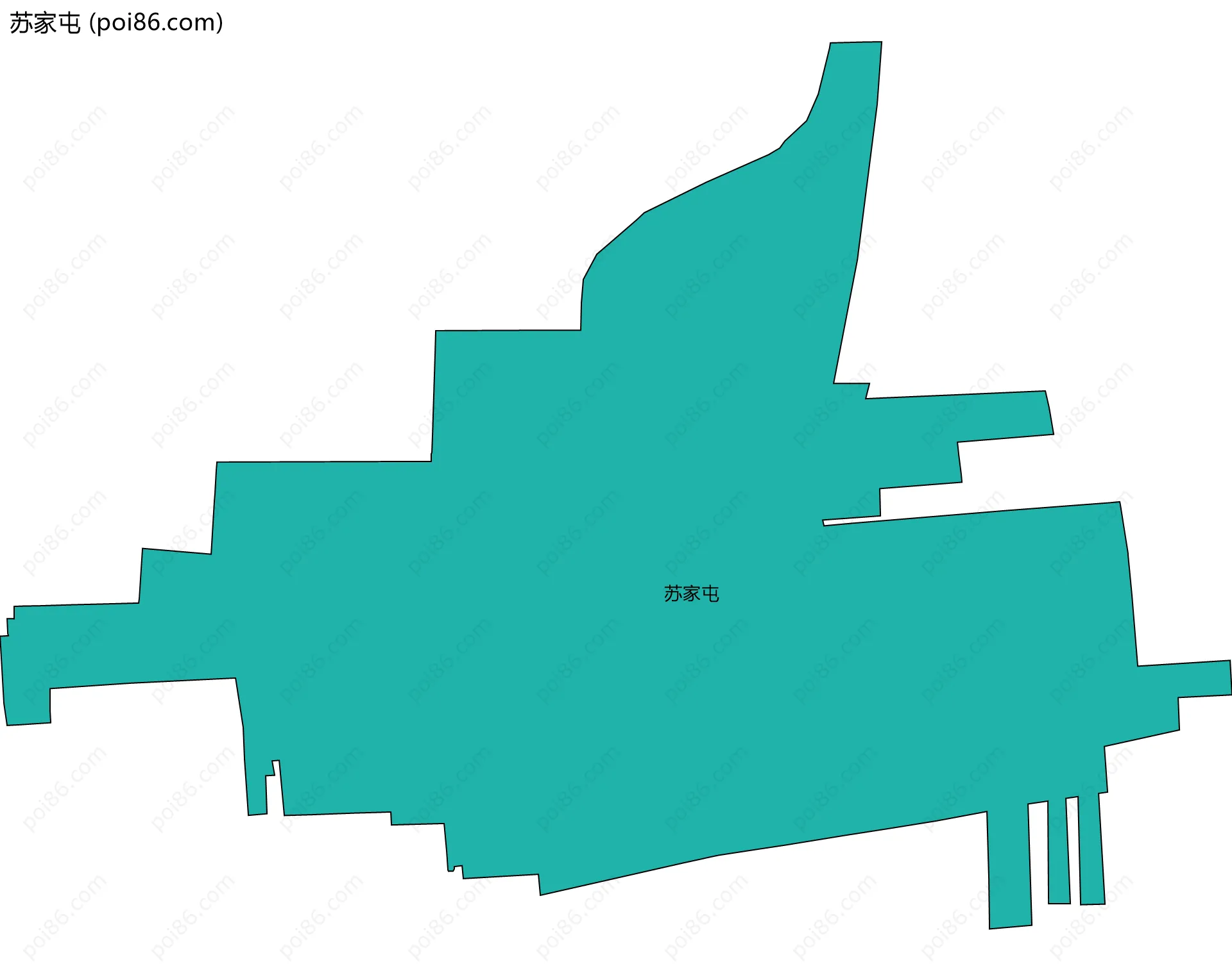 苏家屯边界地图