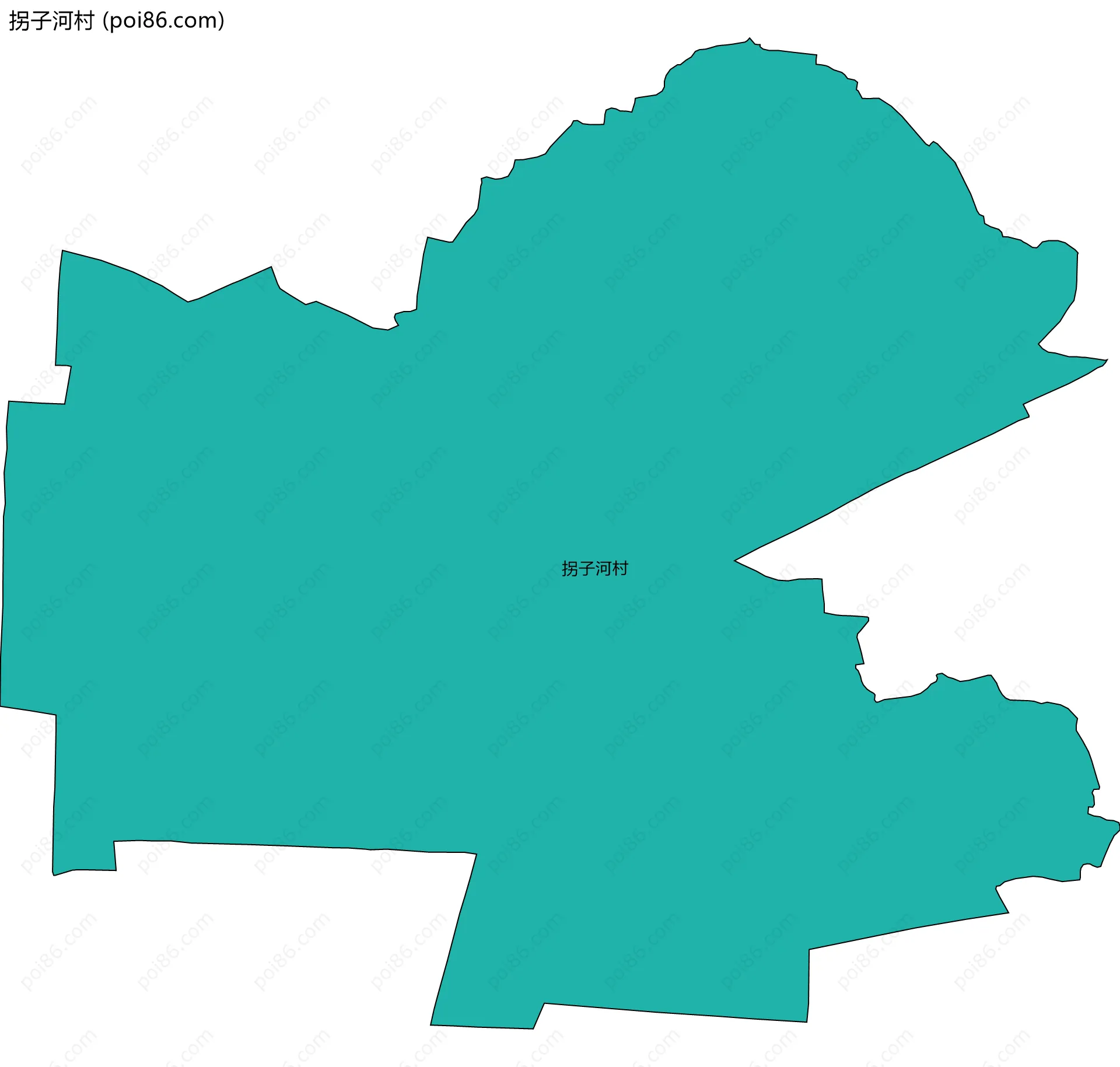 拐子河村边界地图