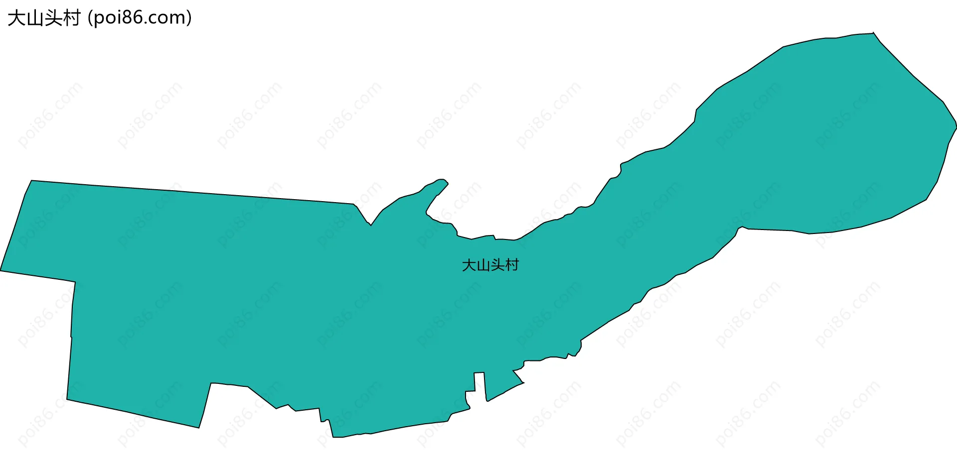 大山头村边界地图