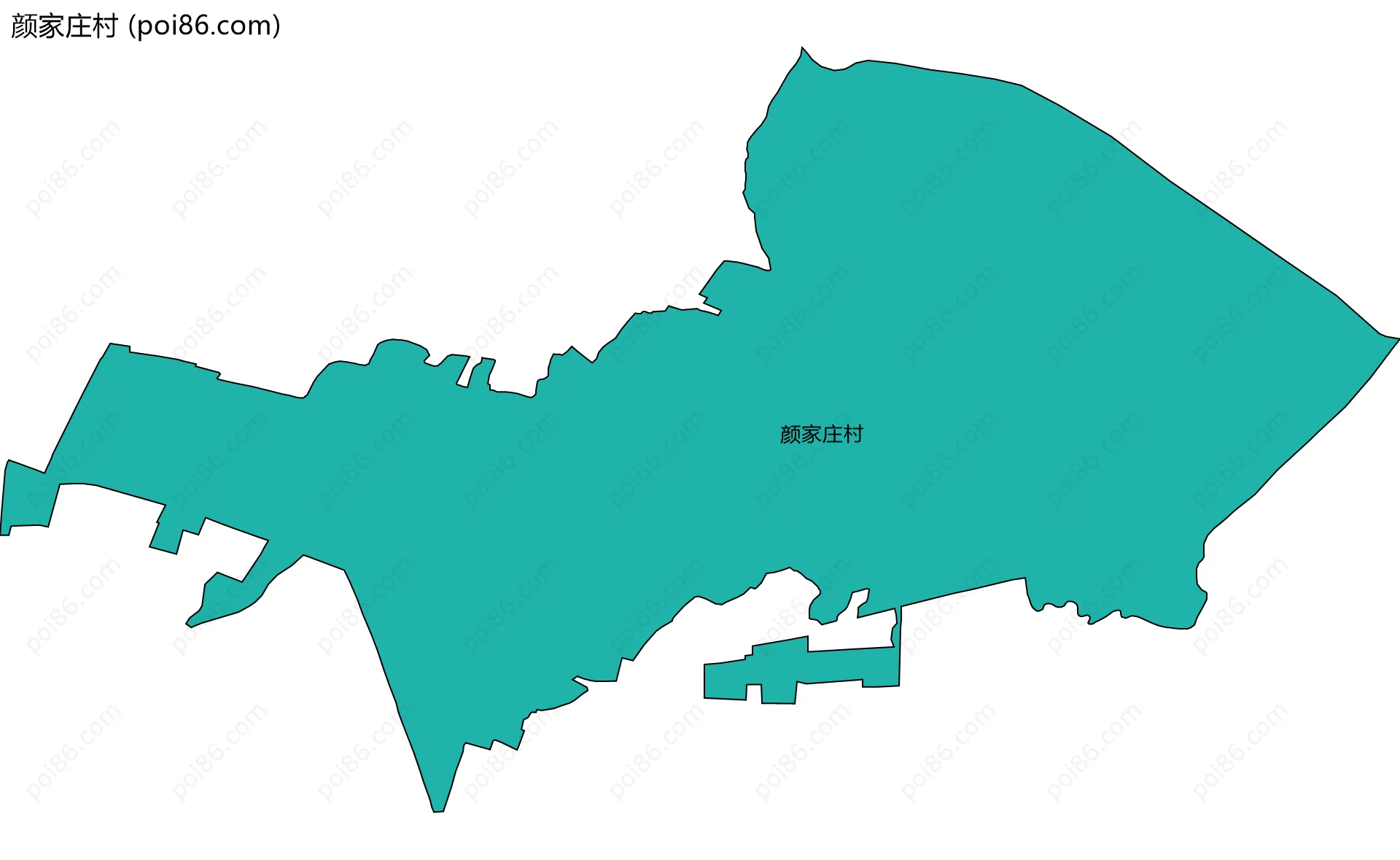 颜家庄村边界地图