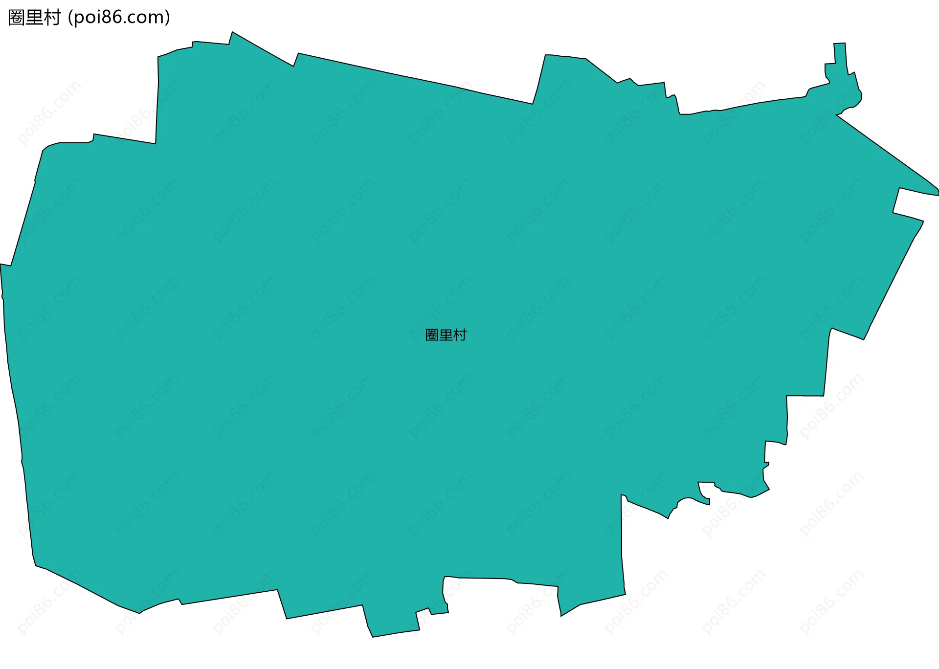 圈里村边界地图