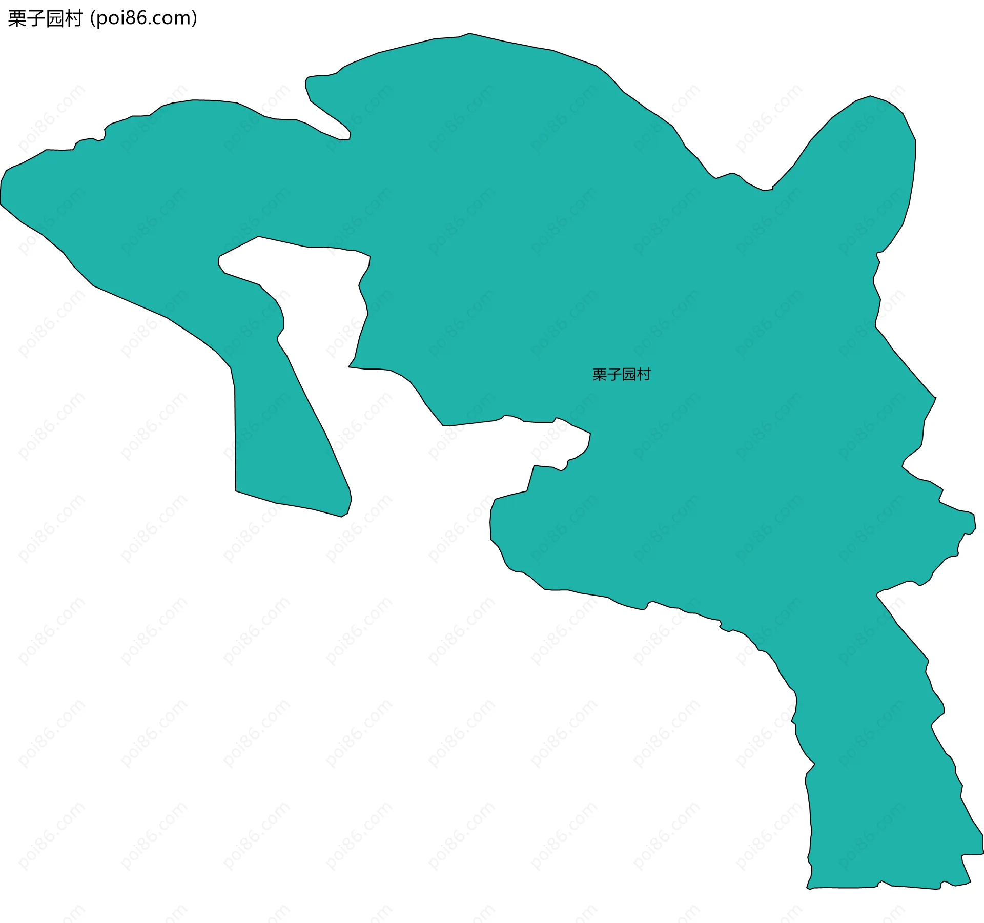 栗子园村边界地图