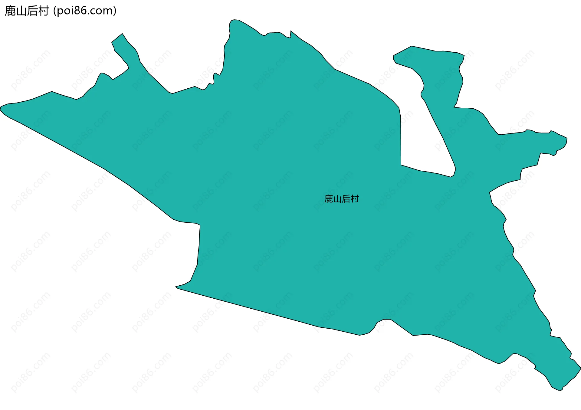 鹿山后村边界地图