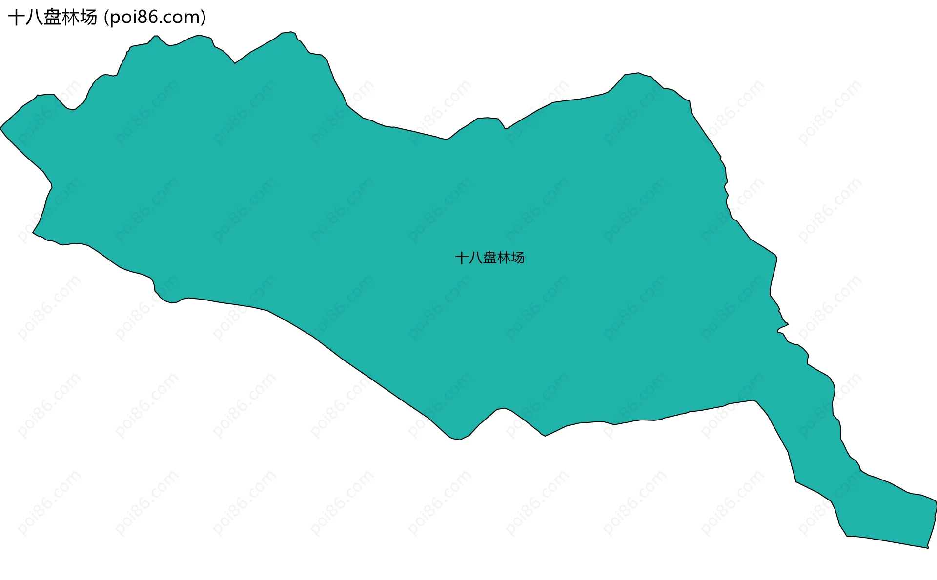 十八盘林场边界地图