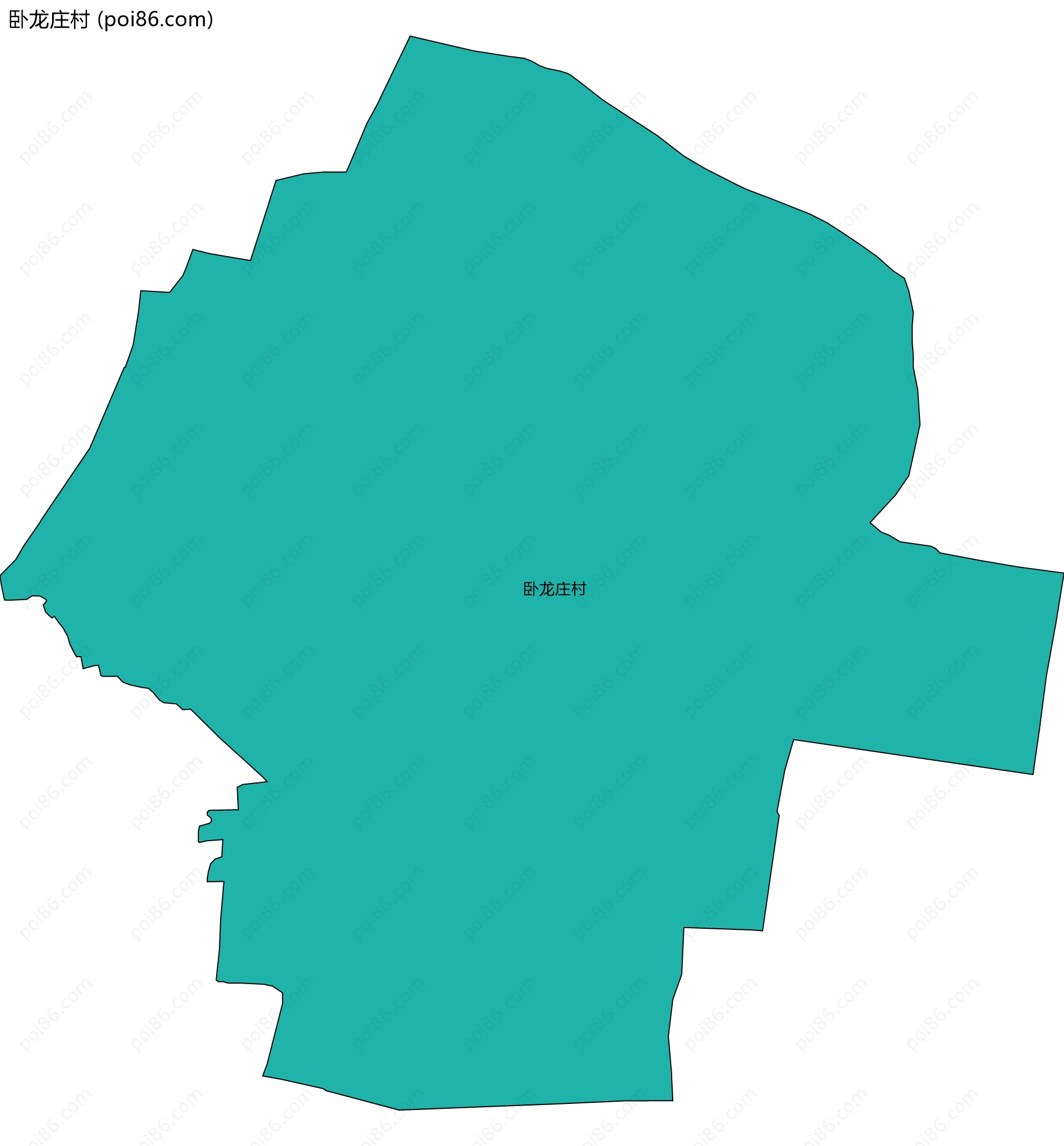 卧龙庄村边界地图