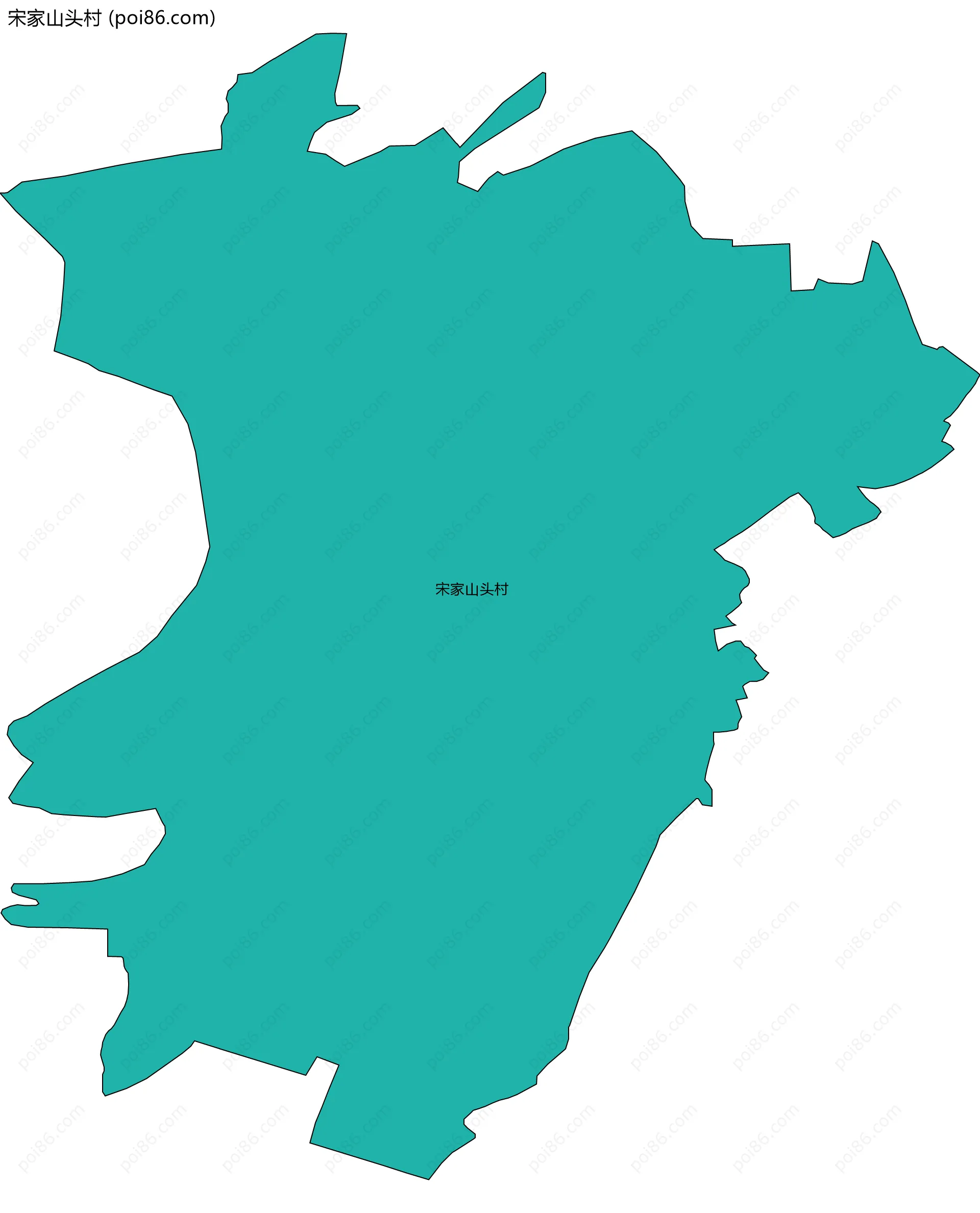 宋家山头村边界地图