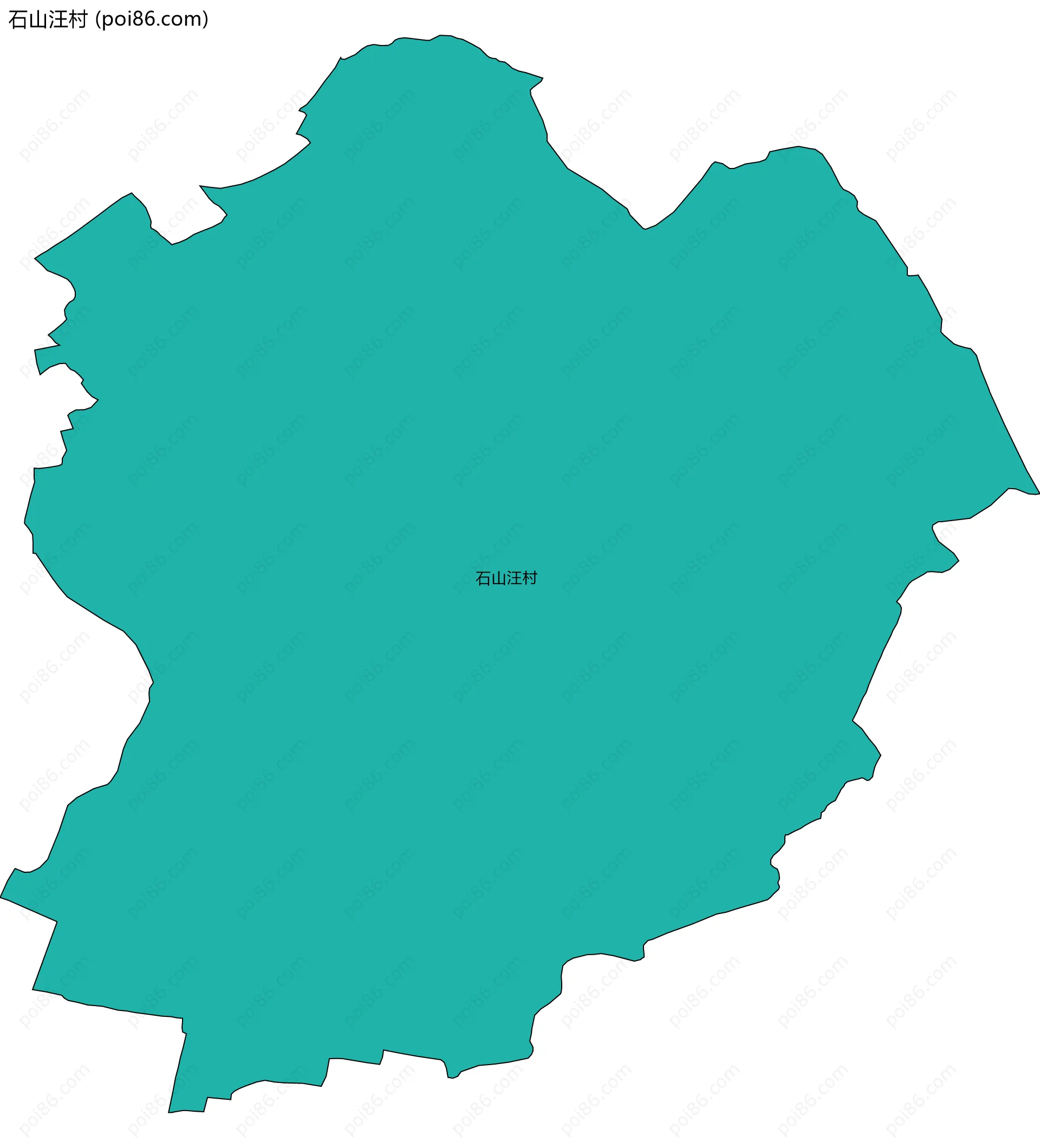 石山汪村边界地图