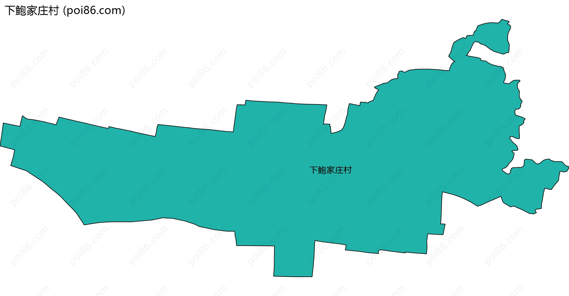 下鲍家庄村边界地图