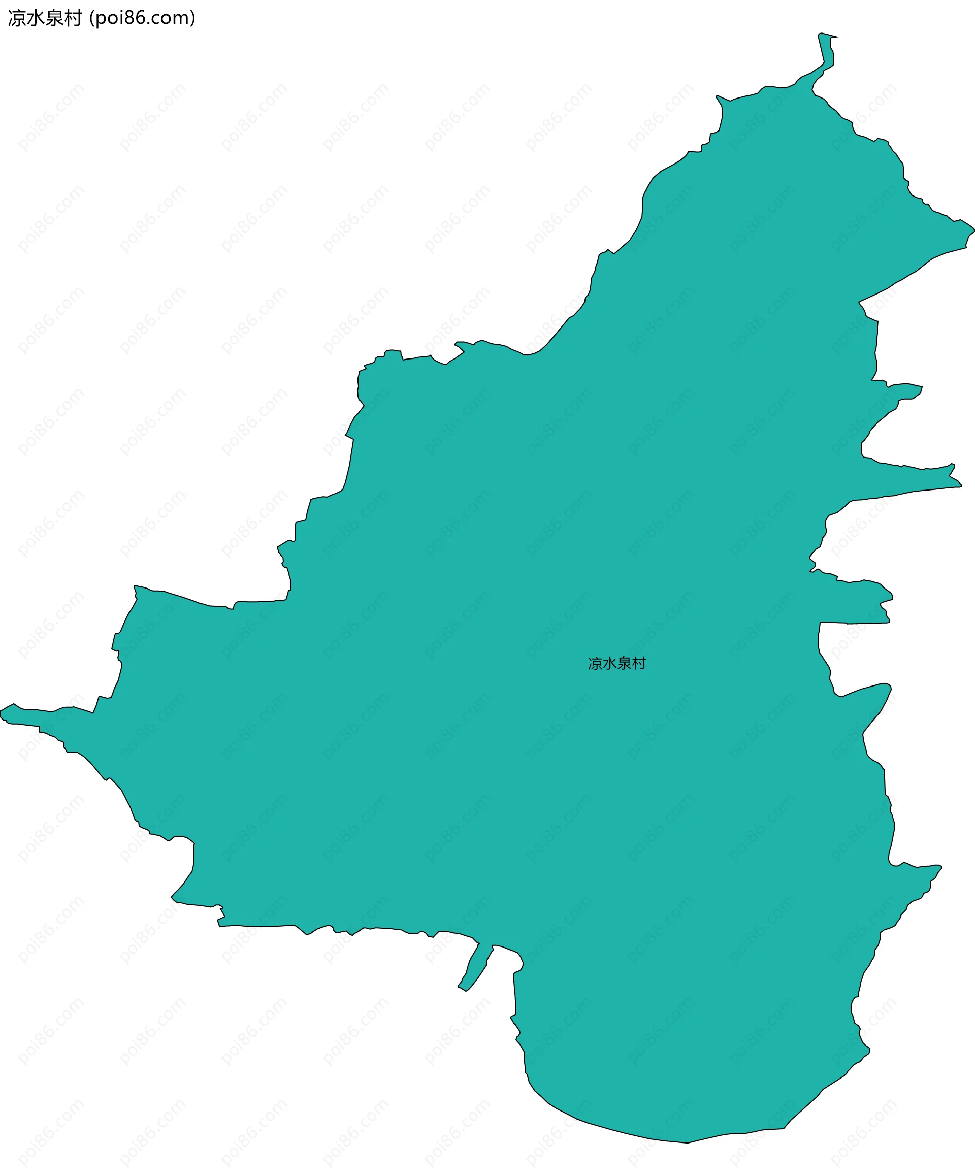 凉水泉村边界地图