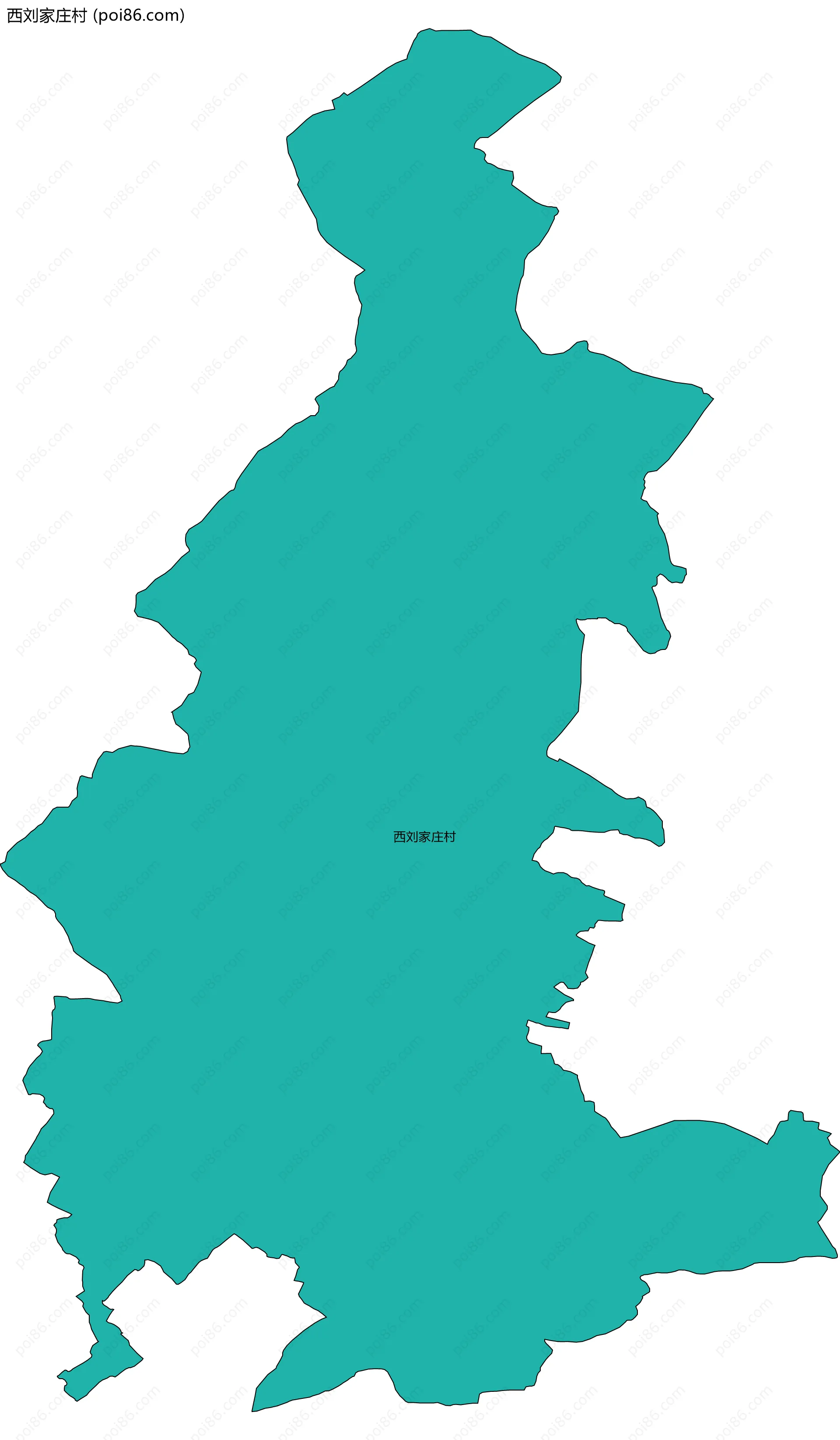 西刘家庄村边界地图