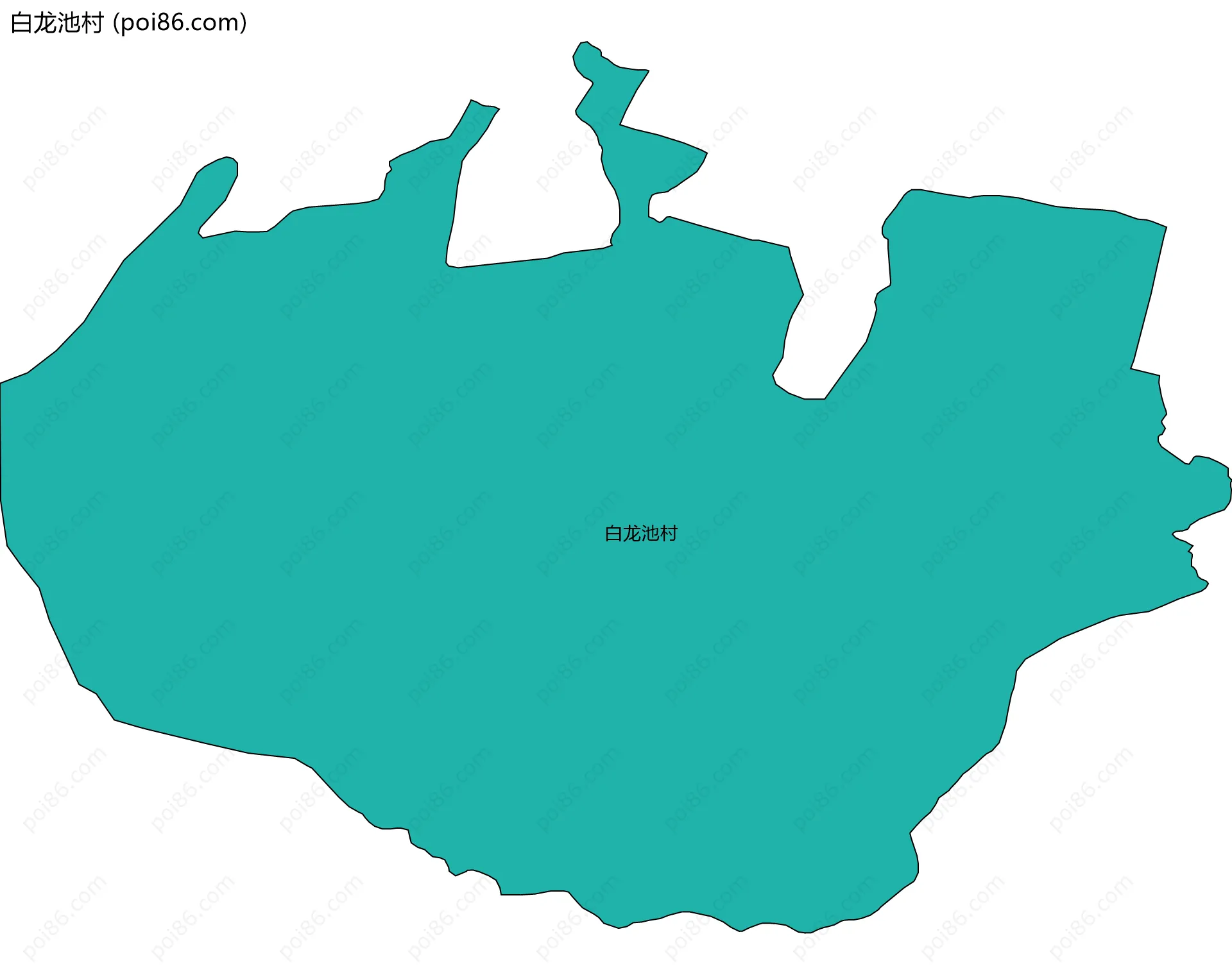 白龙池村边界地图