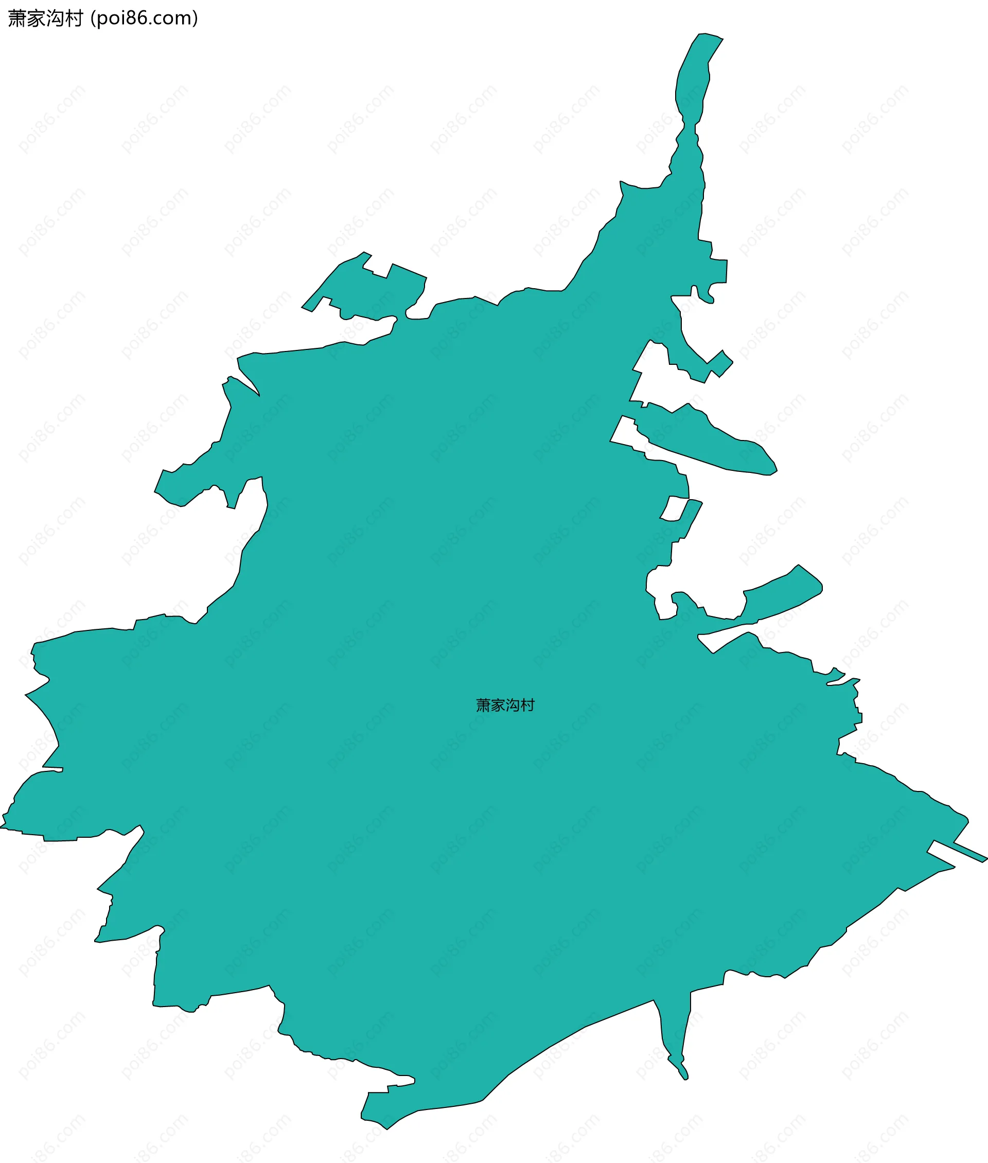 萧家沟村边界地图