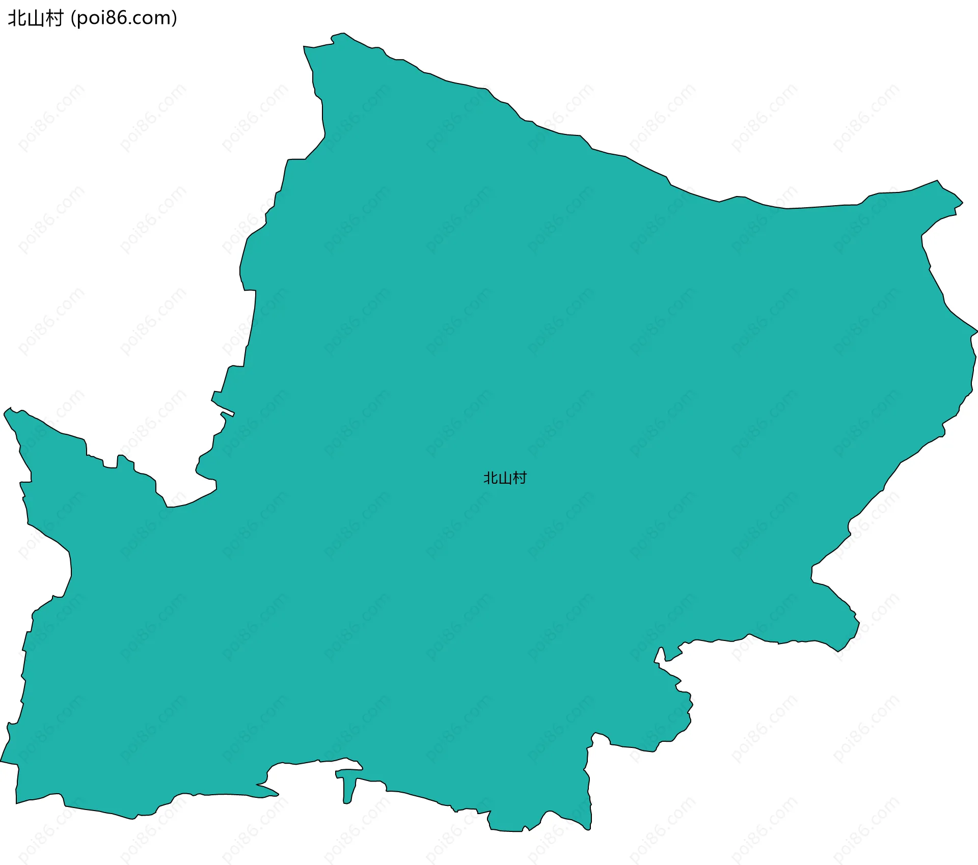北山村边界地图