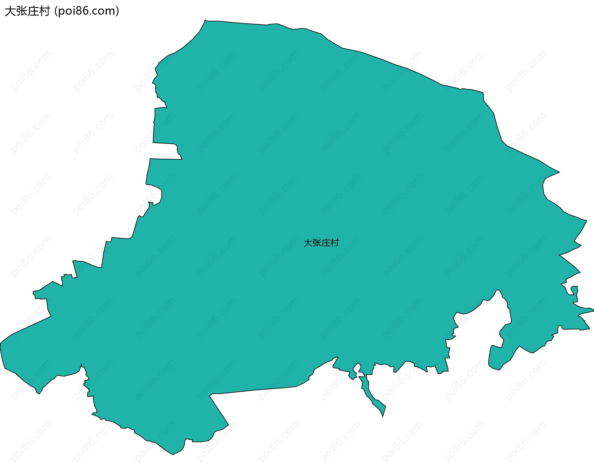 大张庄村边界地图