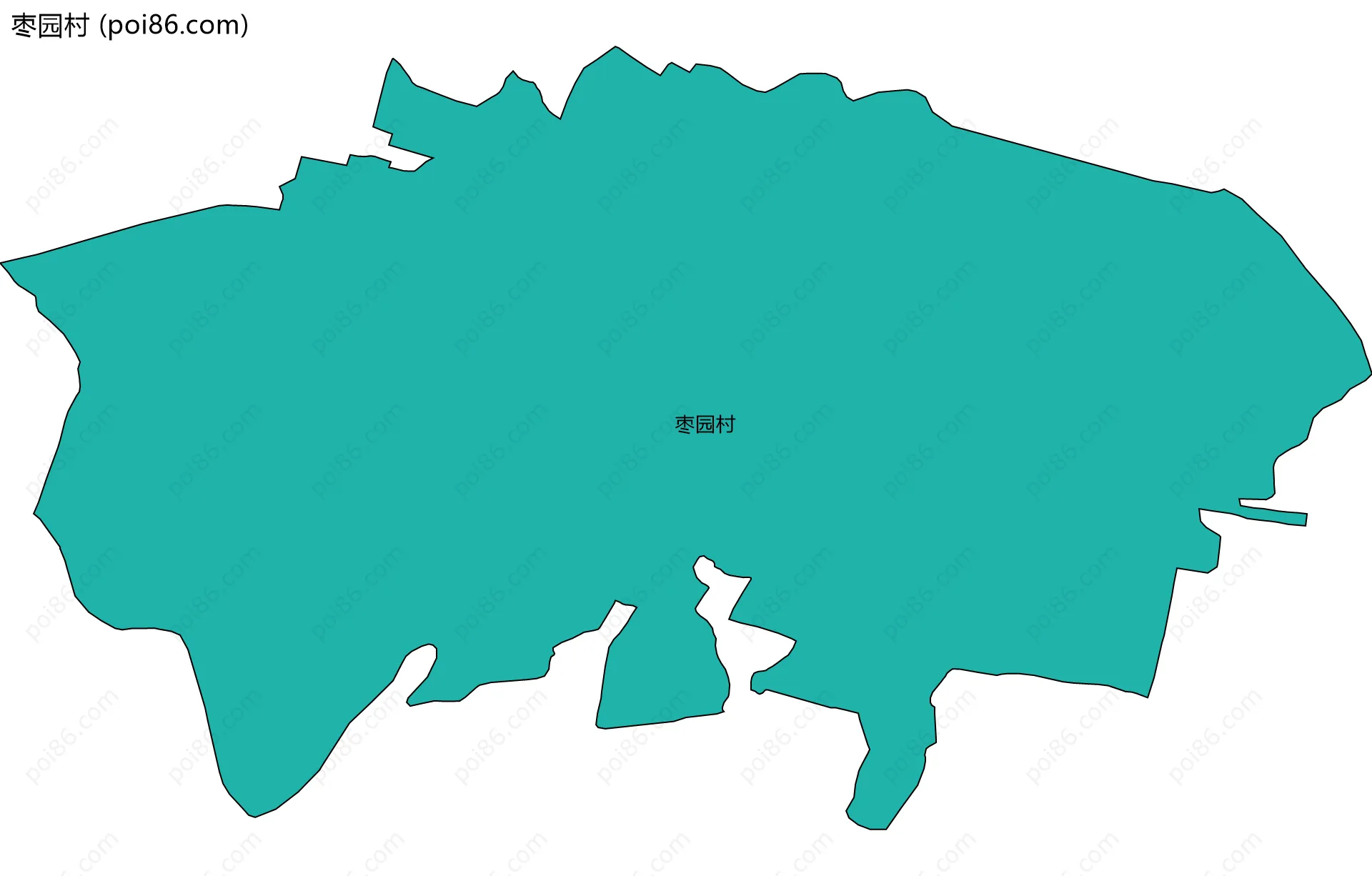 枣园村边界地图