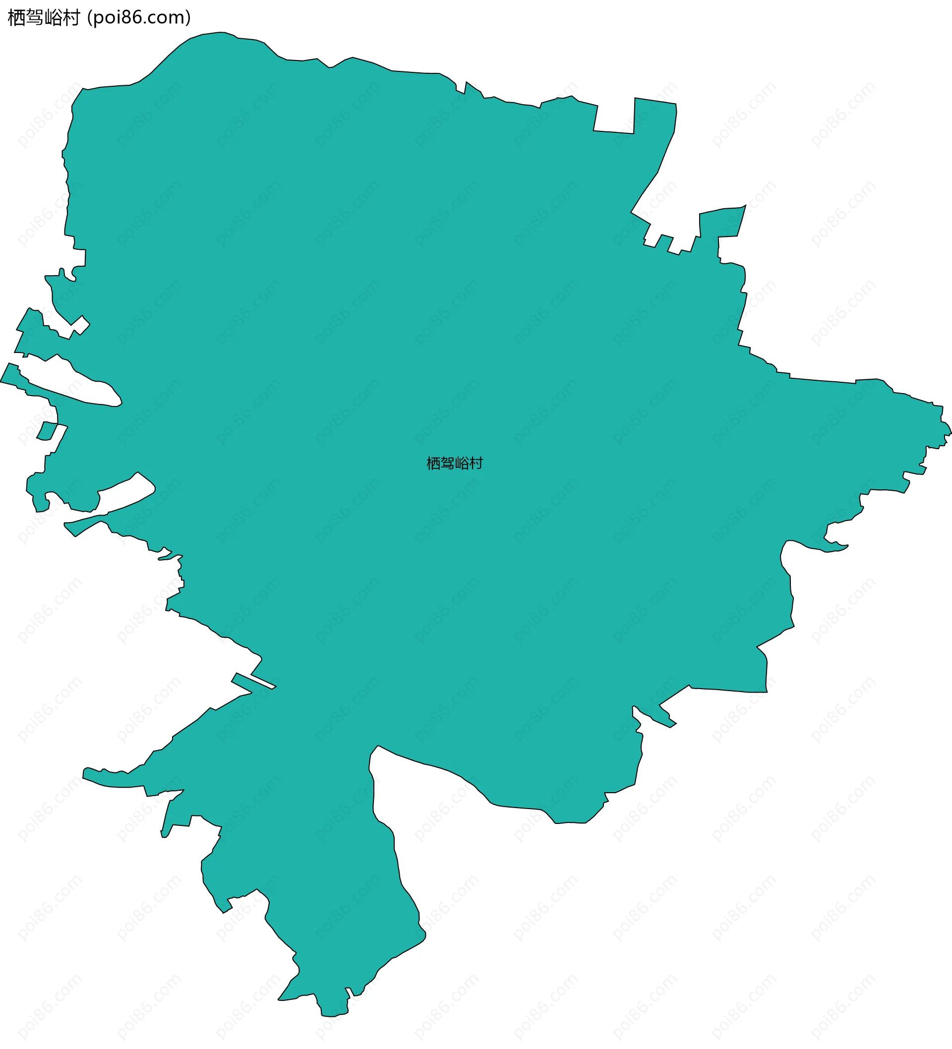 栖驾峪村边界地图