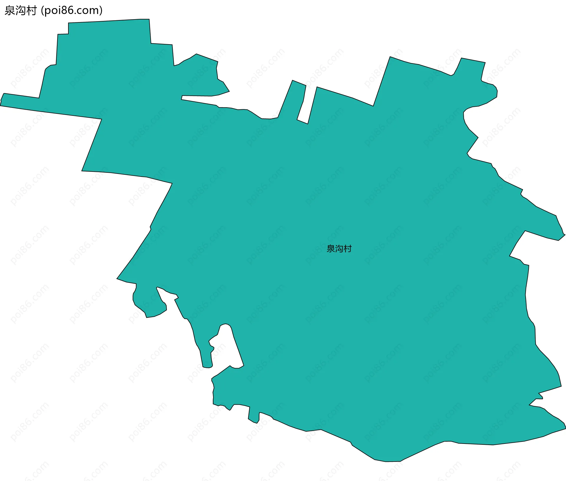 泉沟村边界地图
