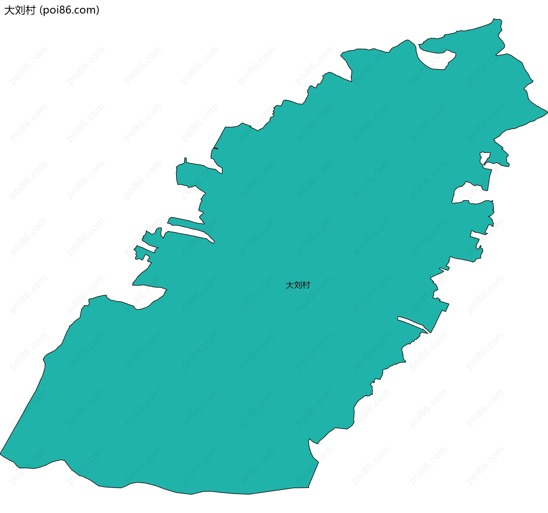 大刘村边界地图