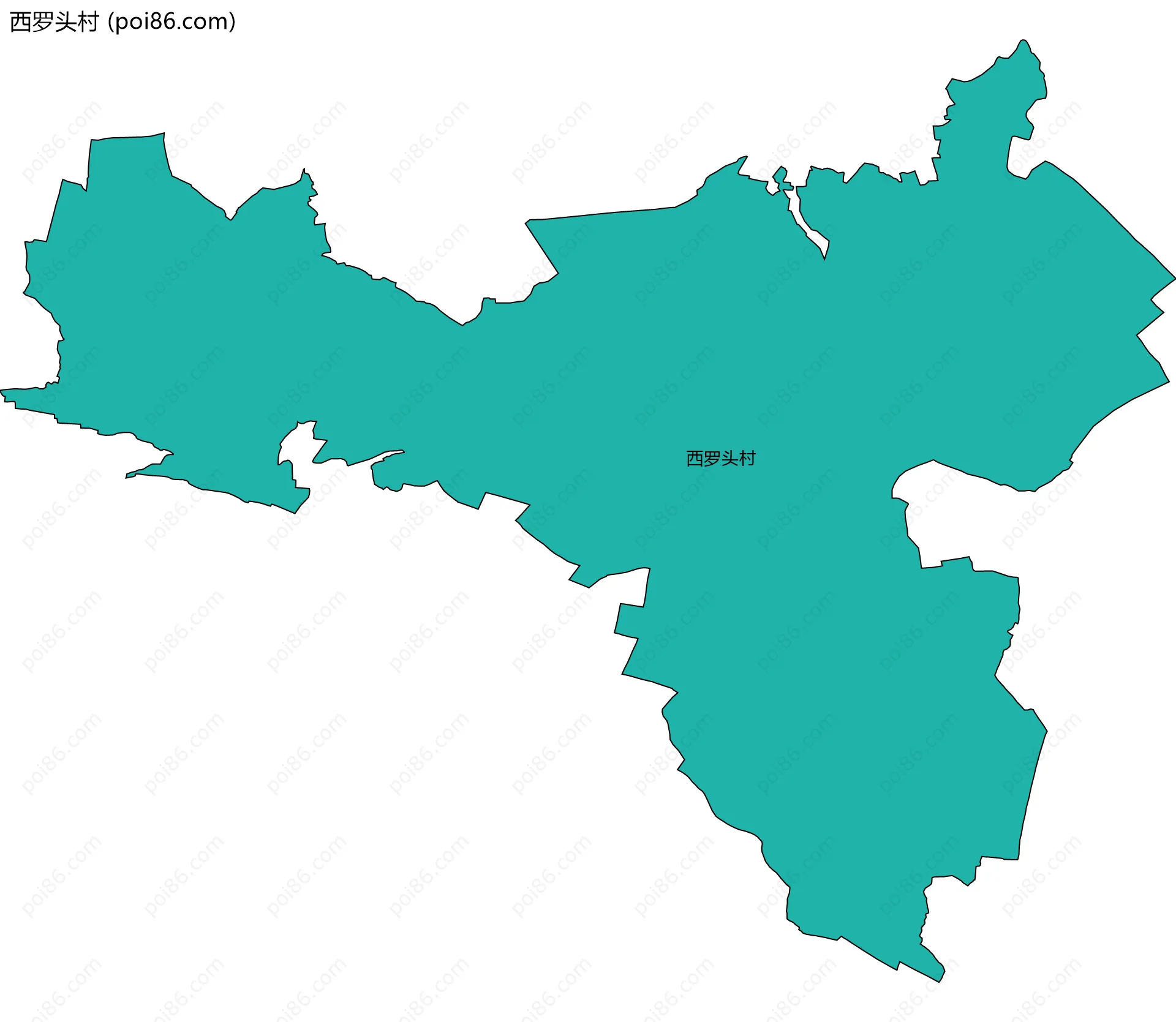 西罗头村边界地图