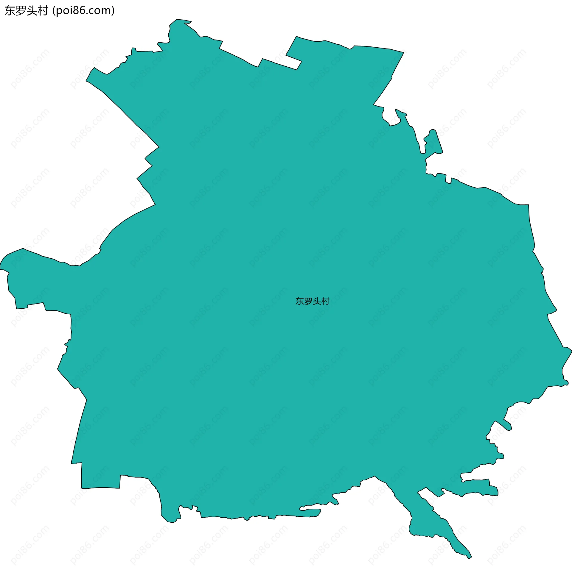 东罗头村边界地图
