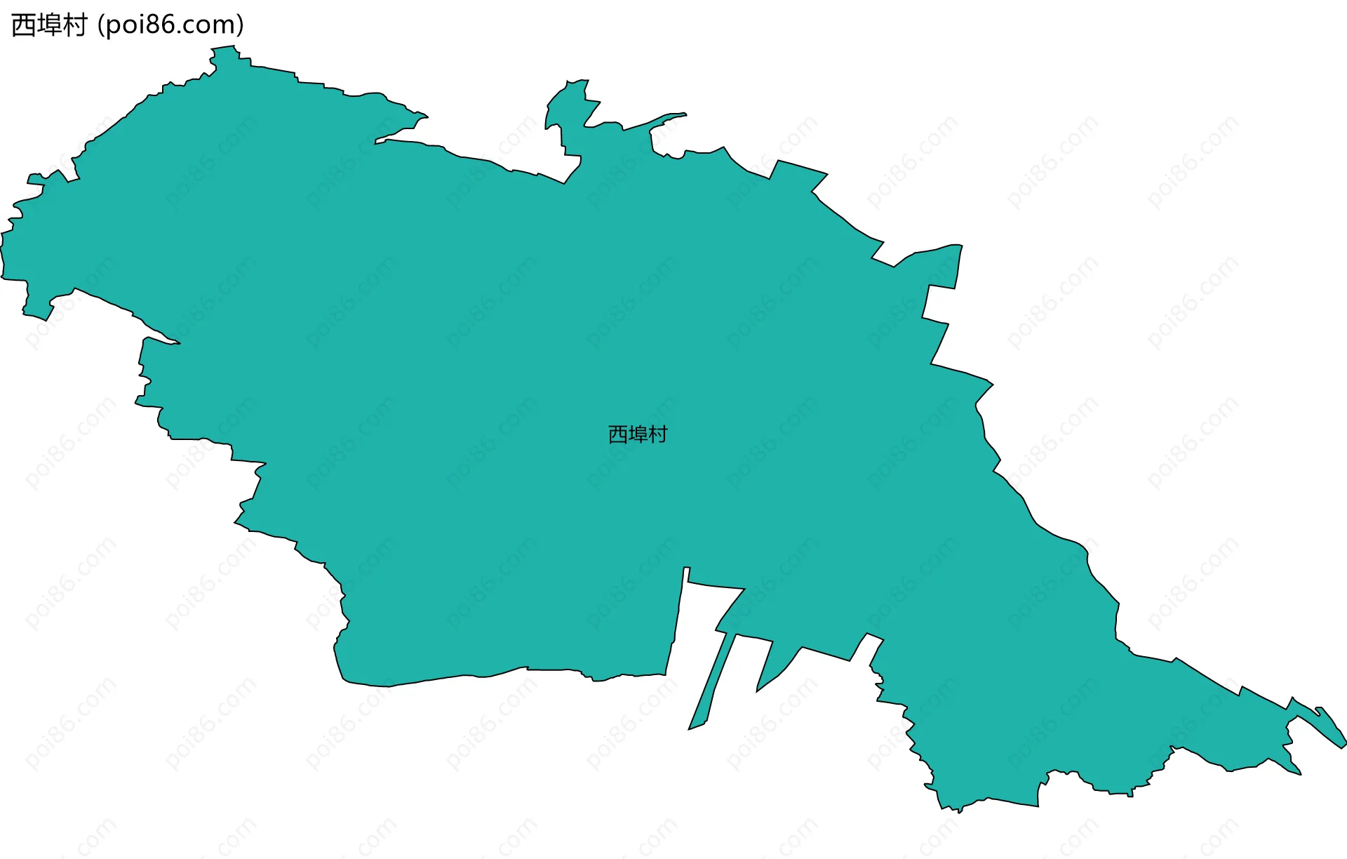 西埠村边界地图
