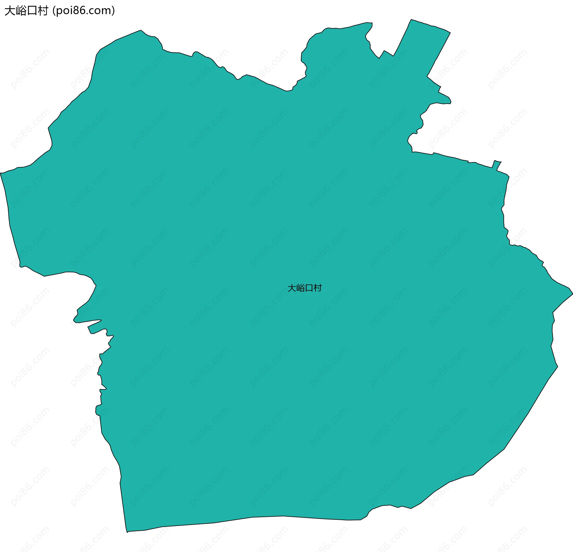 大峪口村边界地图