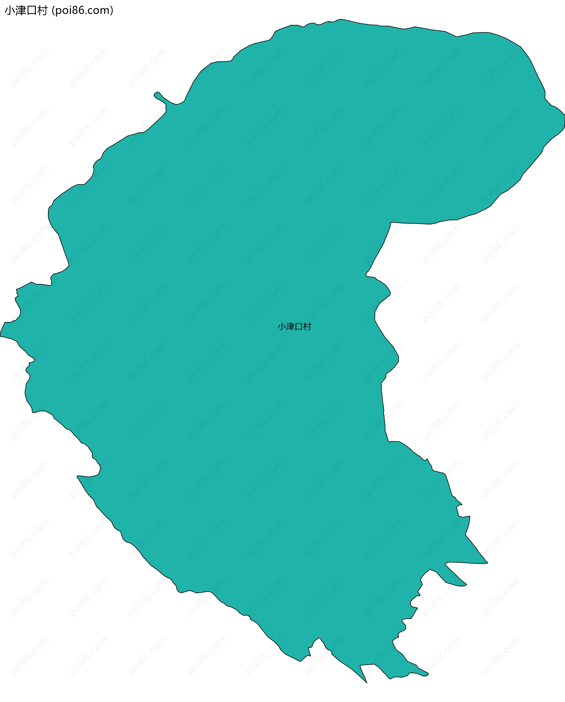 小津口村边界地图