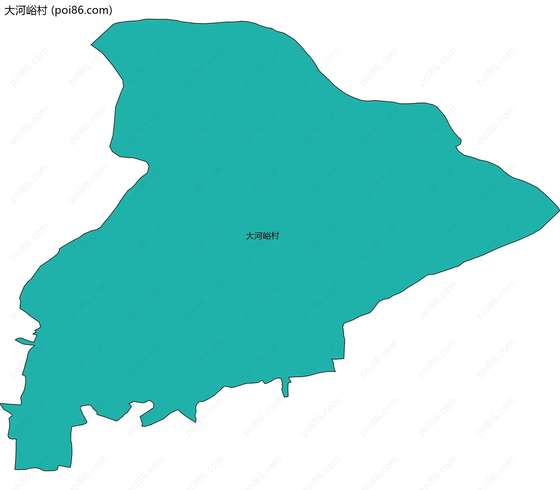 大河峪村边界地图