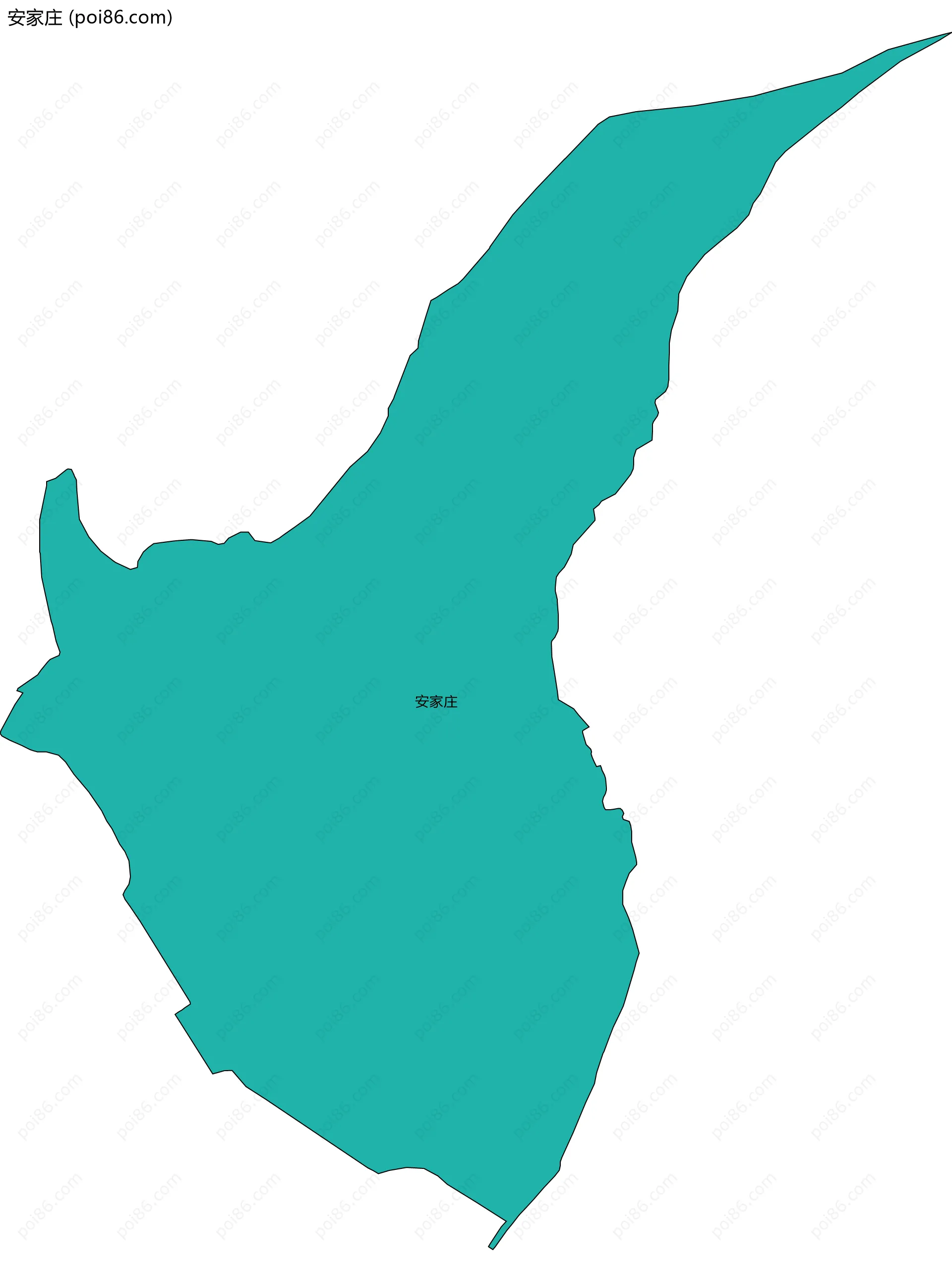 安家庄边界地图
