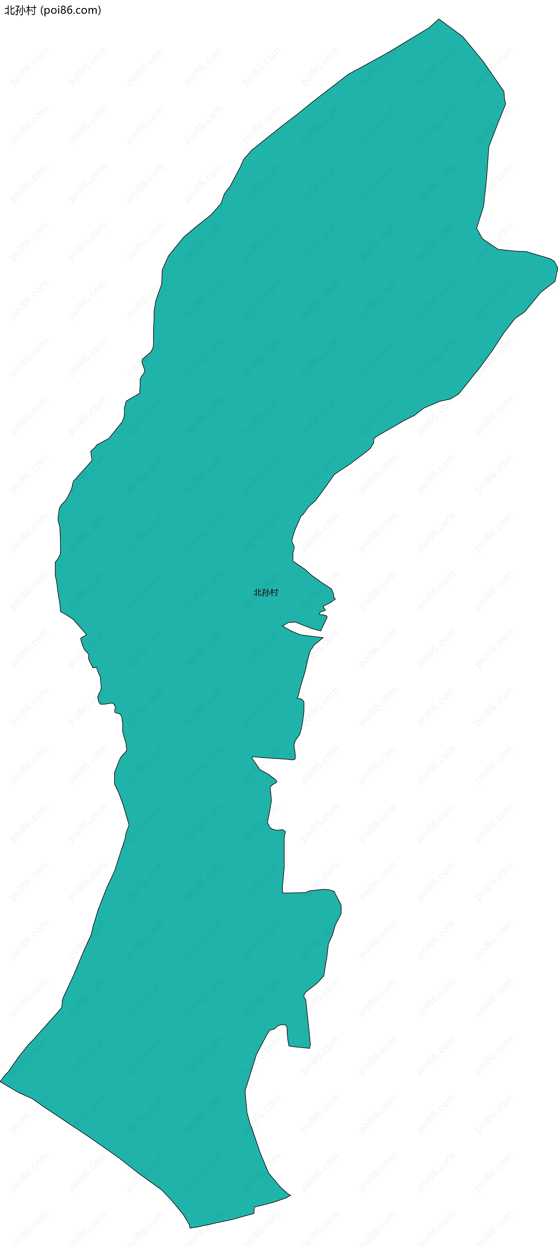 北孙村边界地图