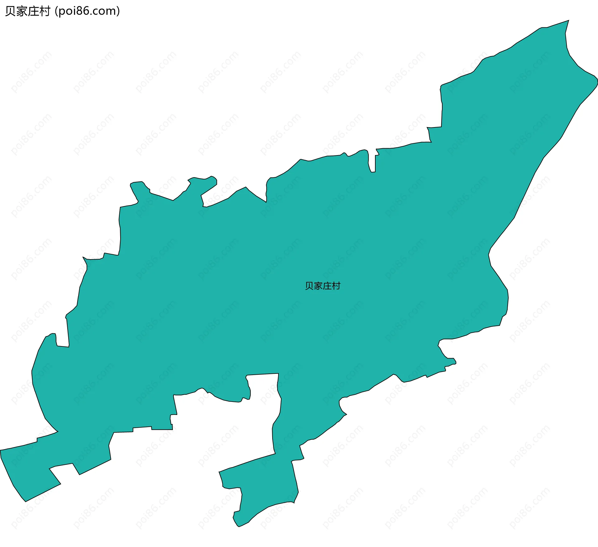 贝家庄村边界地图