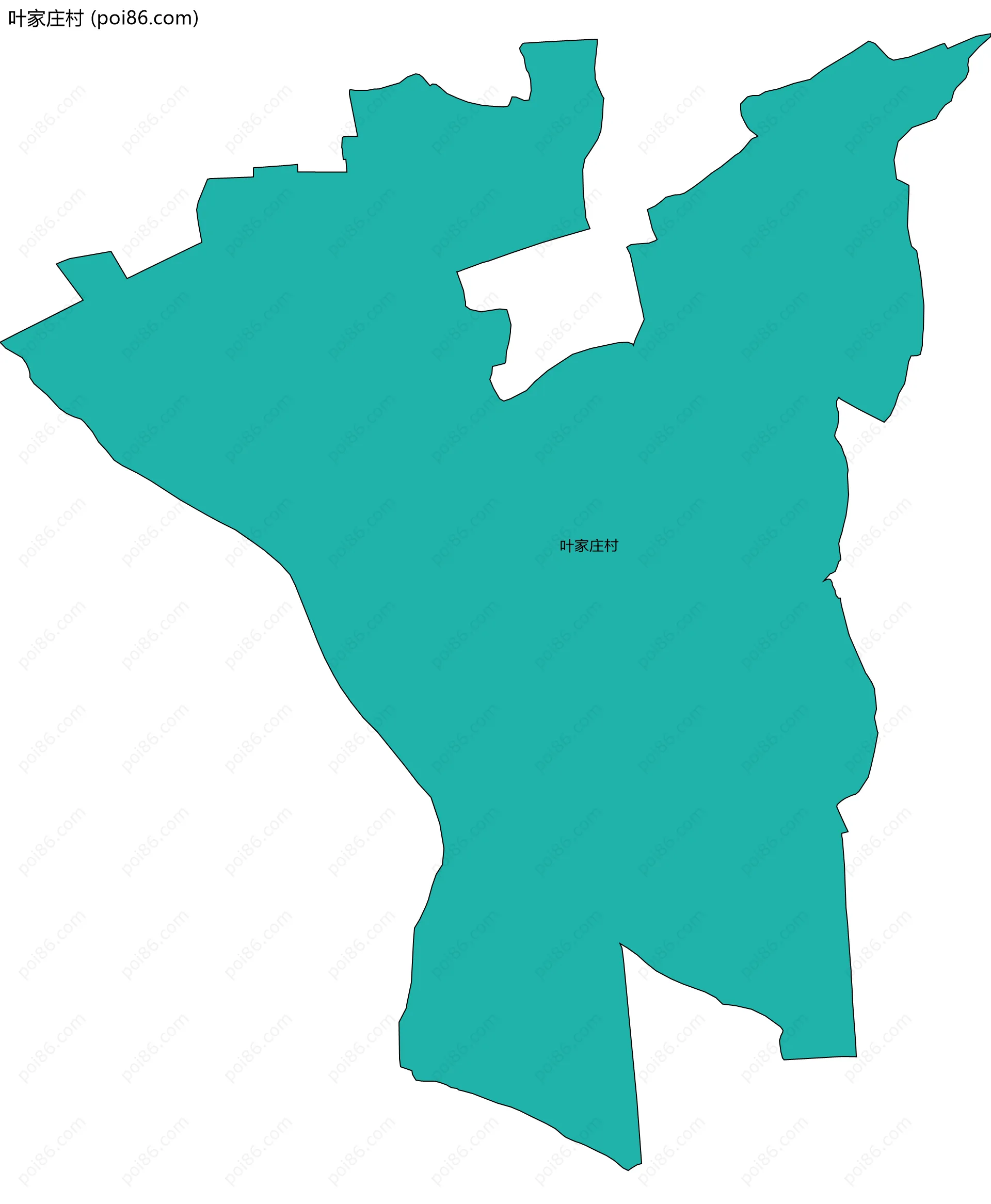 叶家庄村边界地图