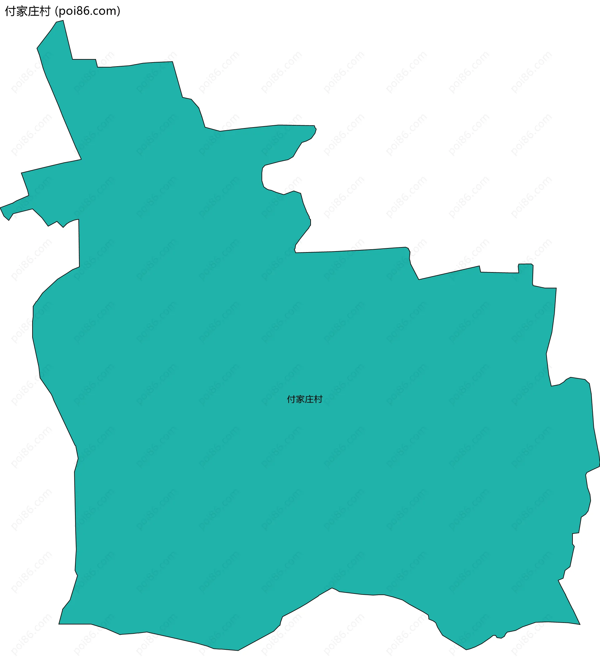 付家庄村边界地图