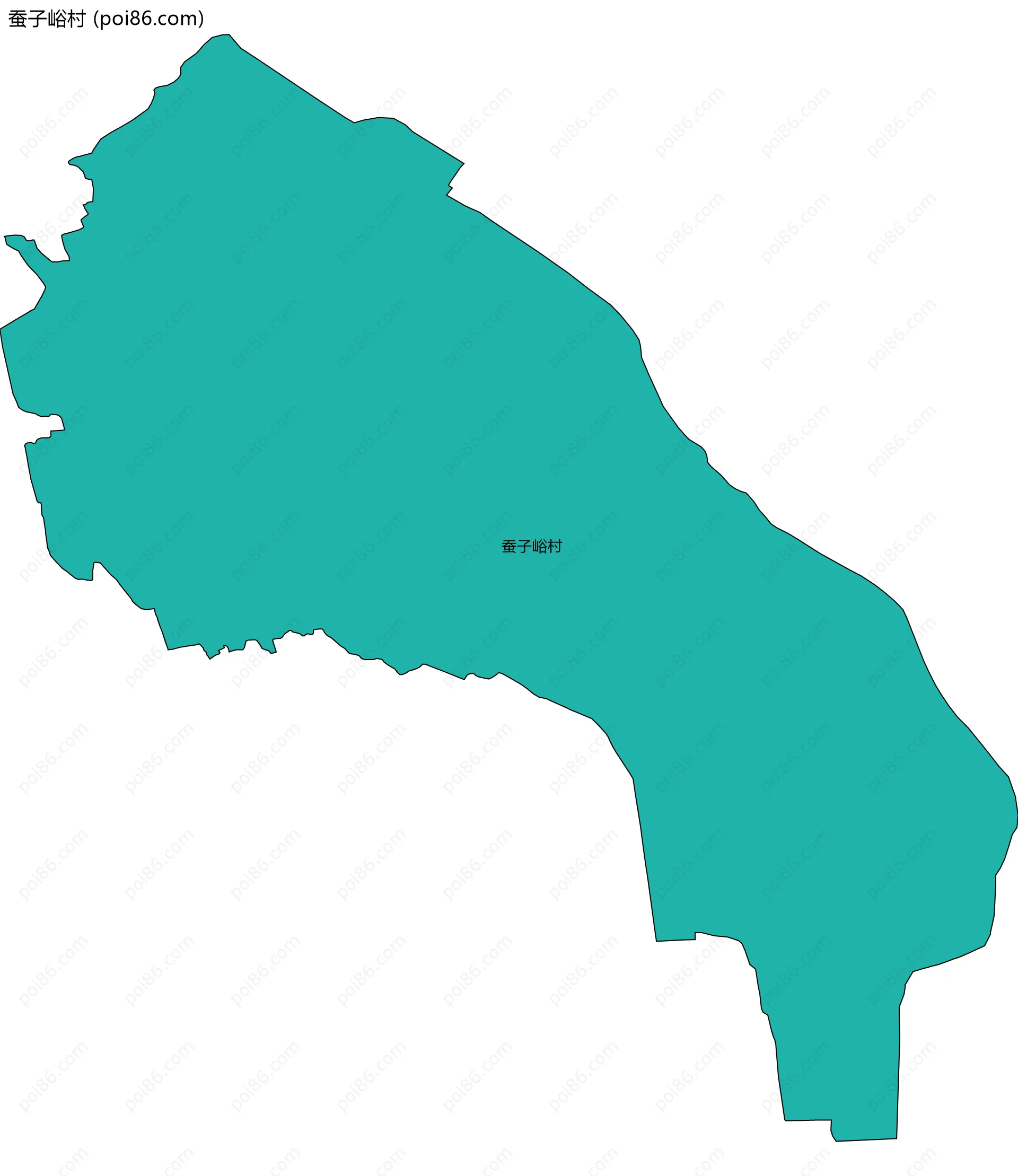 蚕子峪村边界地图