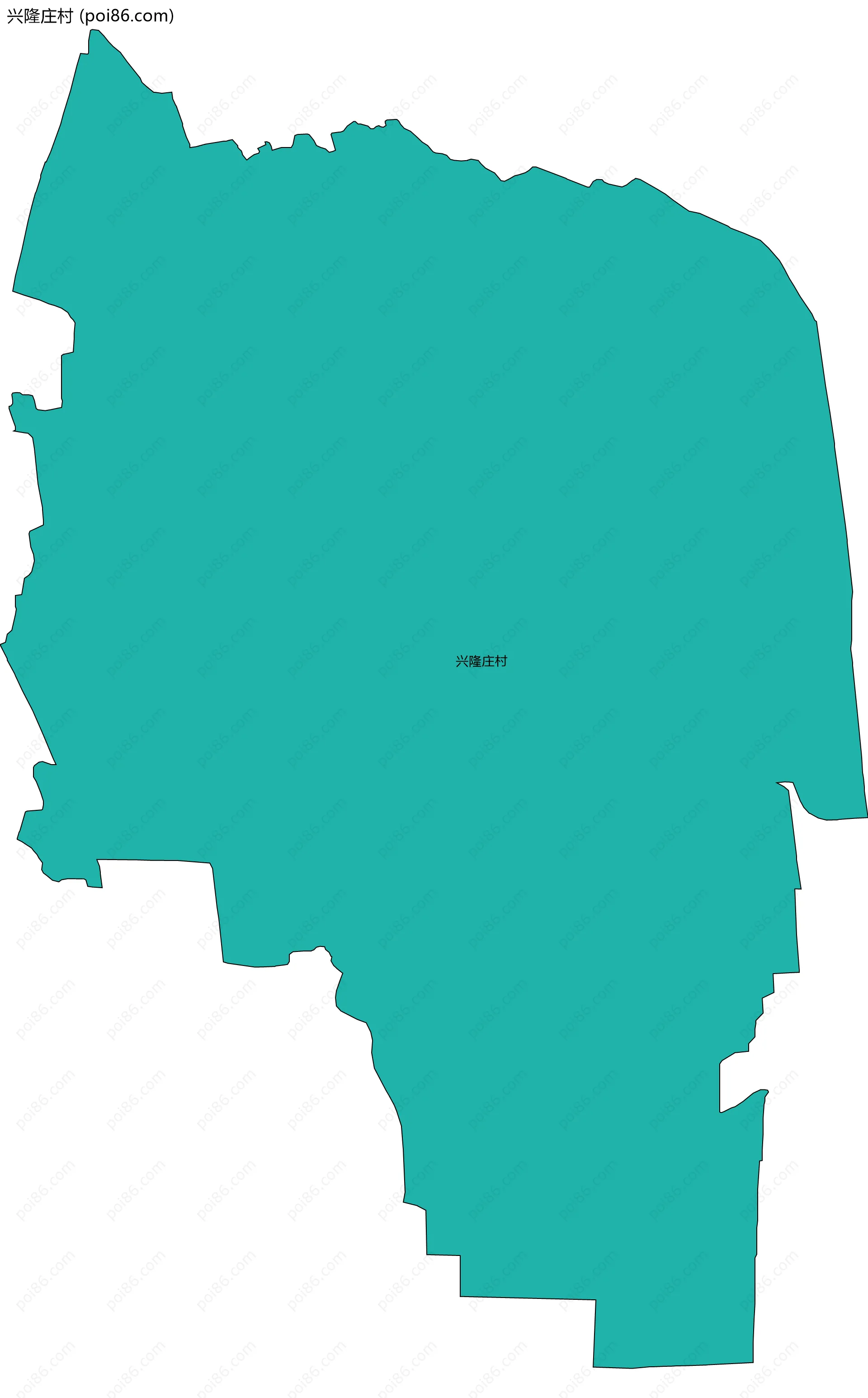 兴隆庄村边界地图