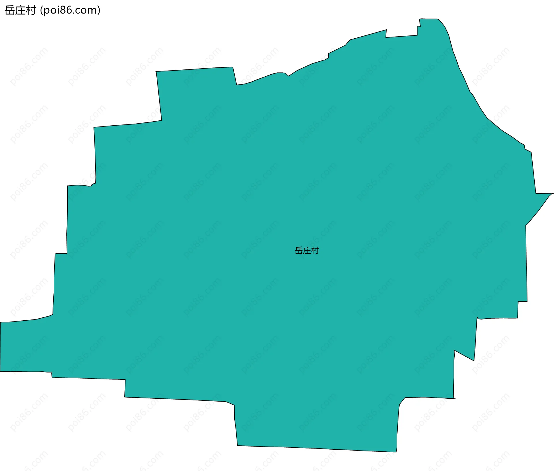 岳庄村边界地图
