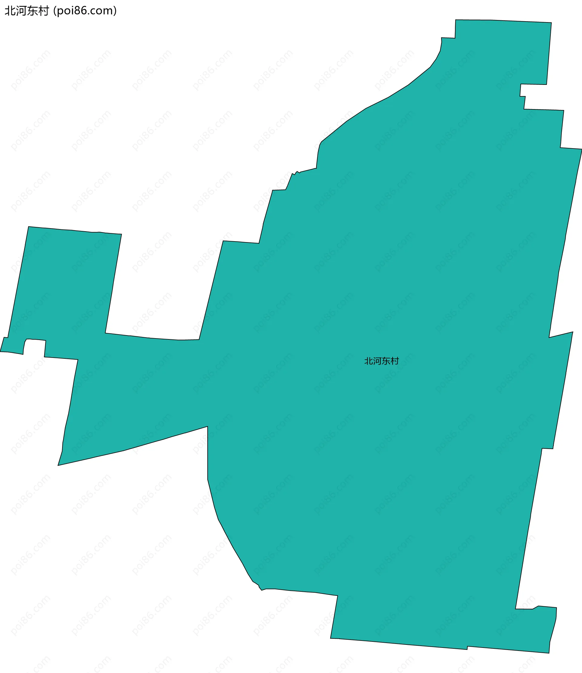 北河东村边界地图