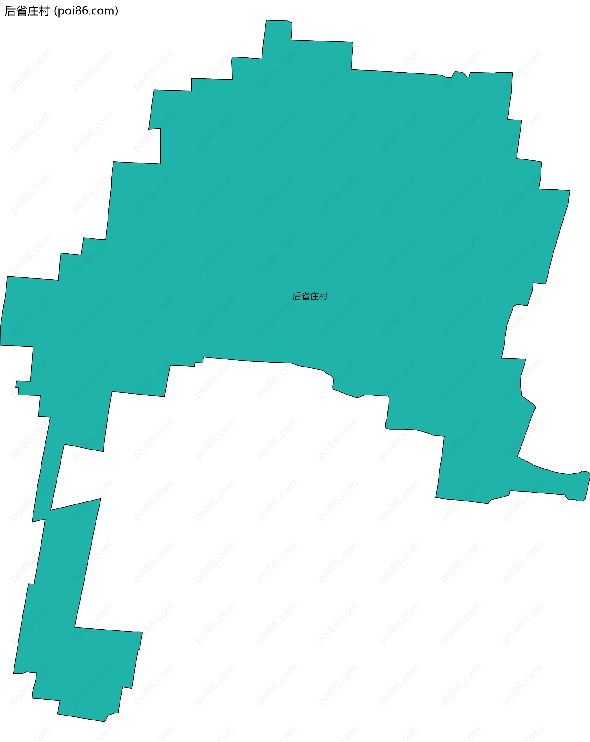 后省庄村边界地图