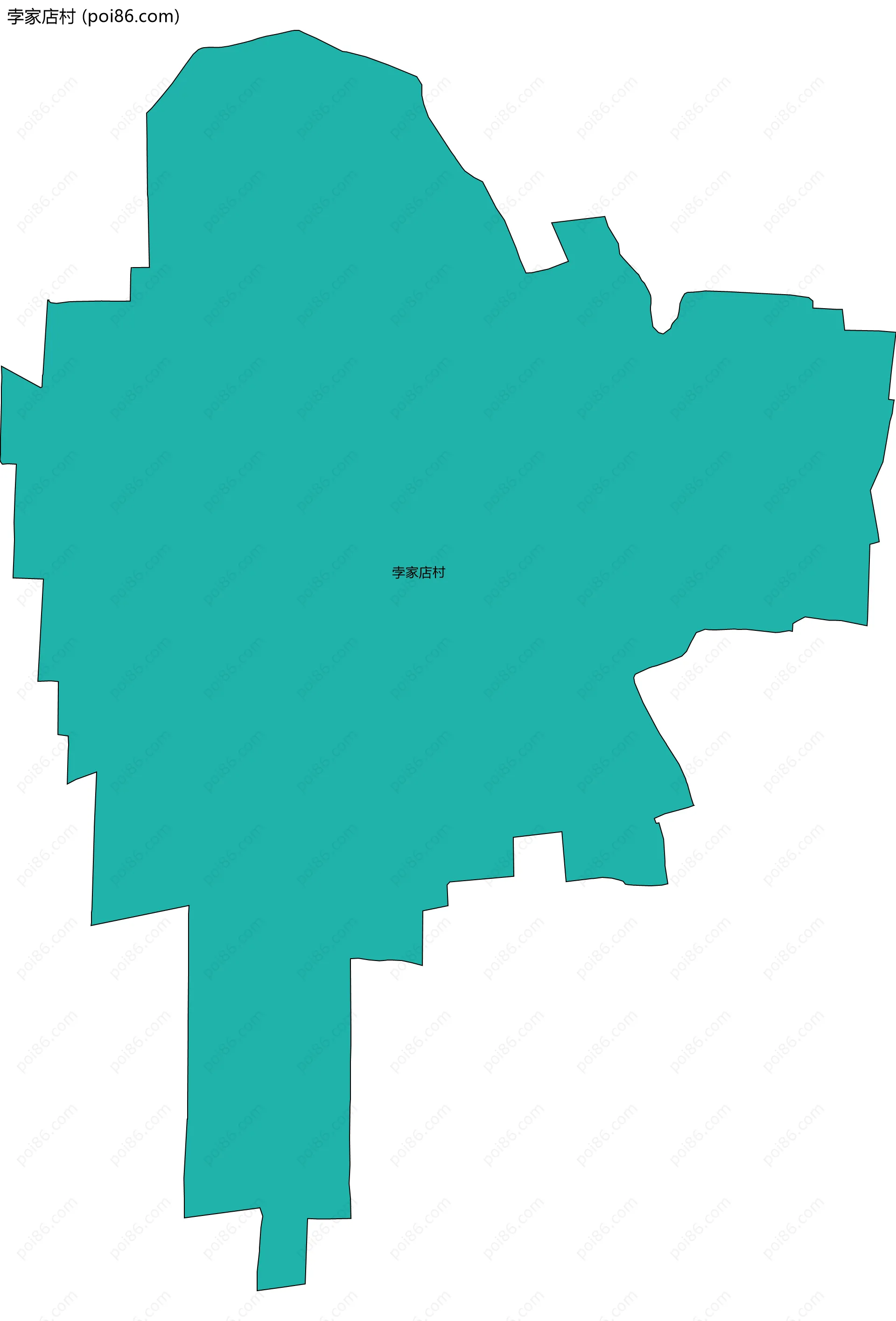 孛家店村边界地图