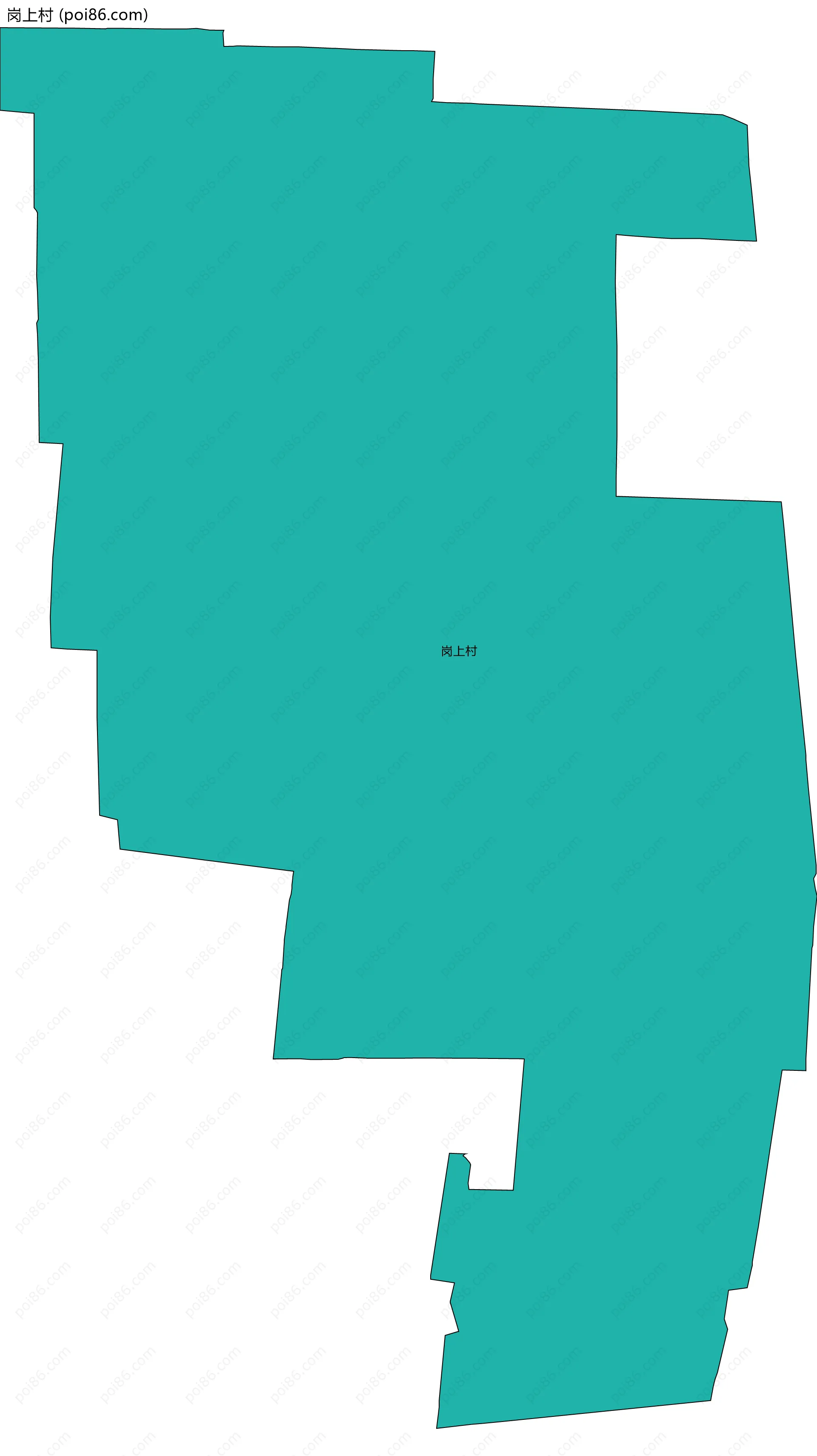 岗上村边界地图