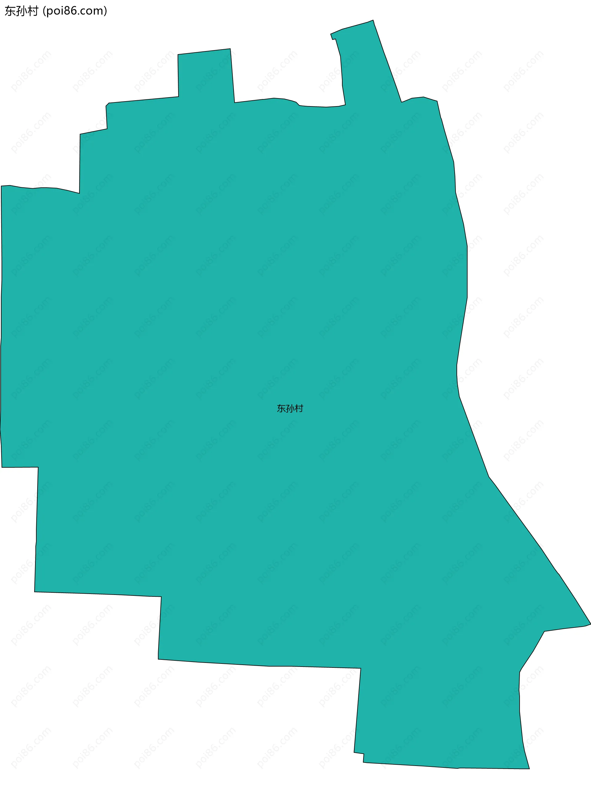 东孙村边界地图