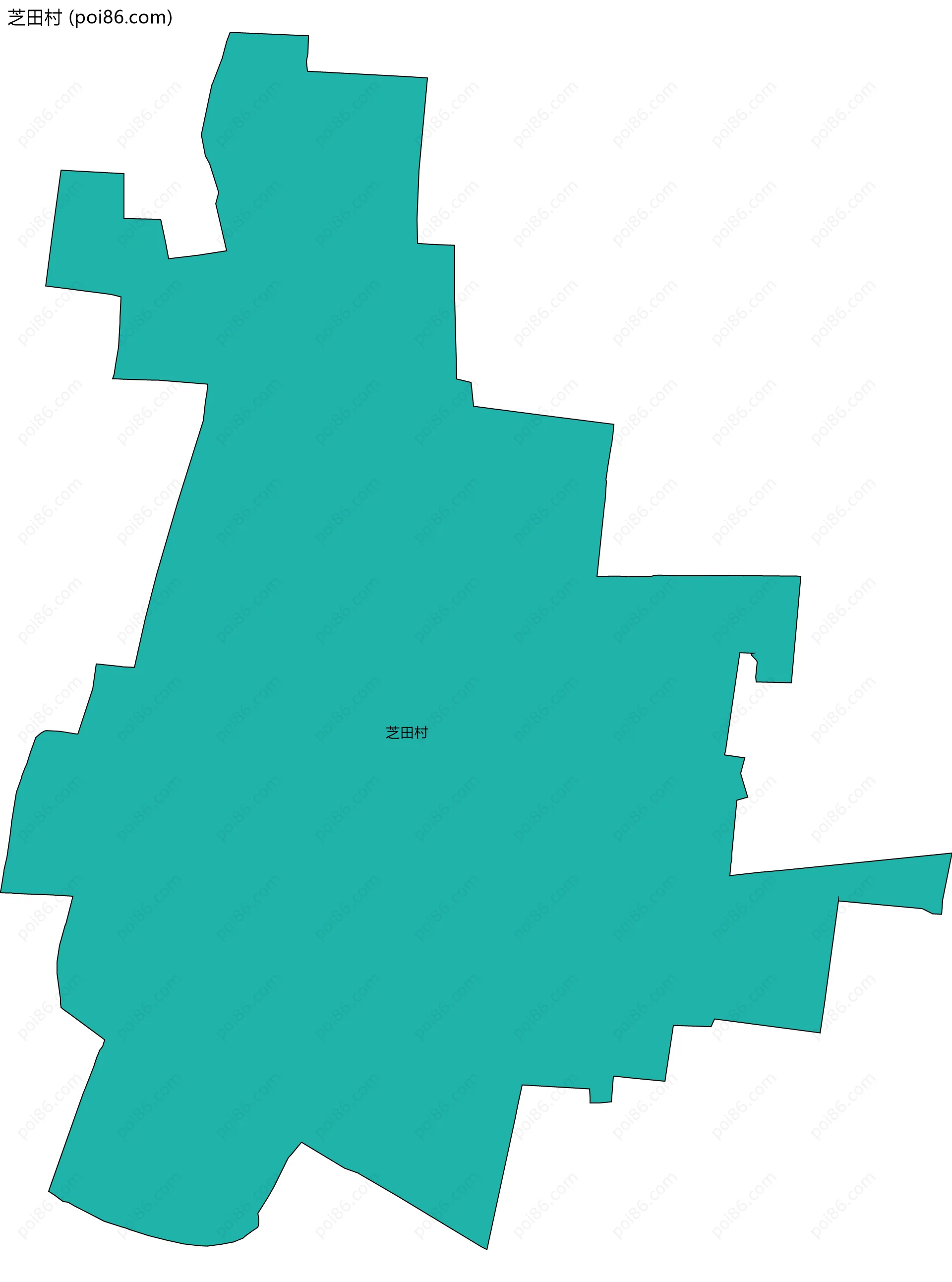 芝田村边界地图