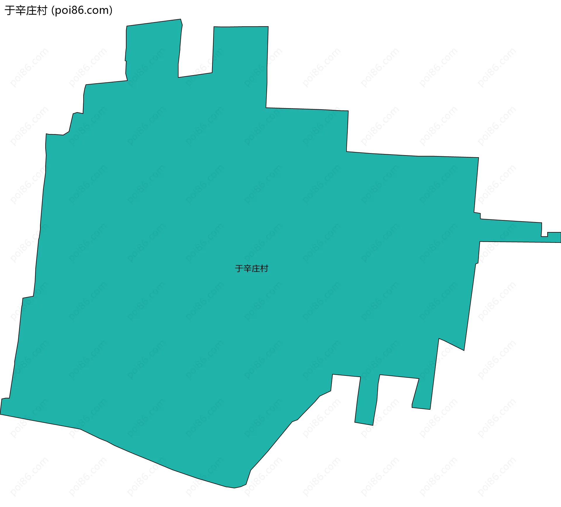 于辛庄村边界地图