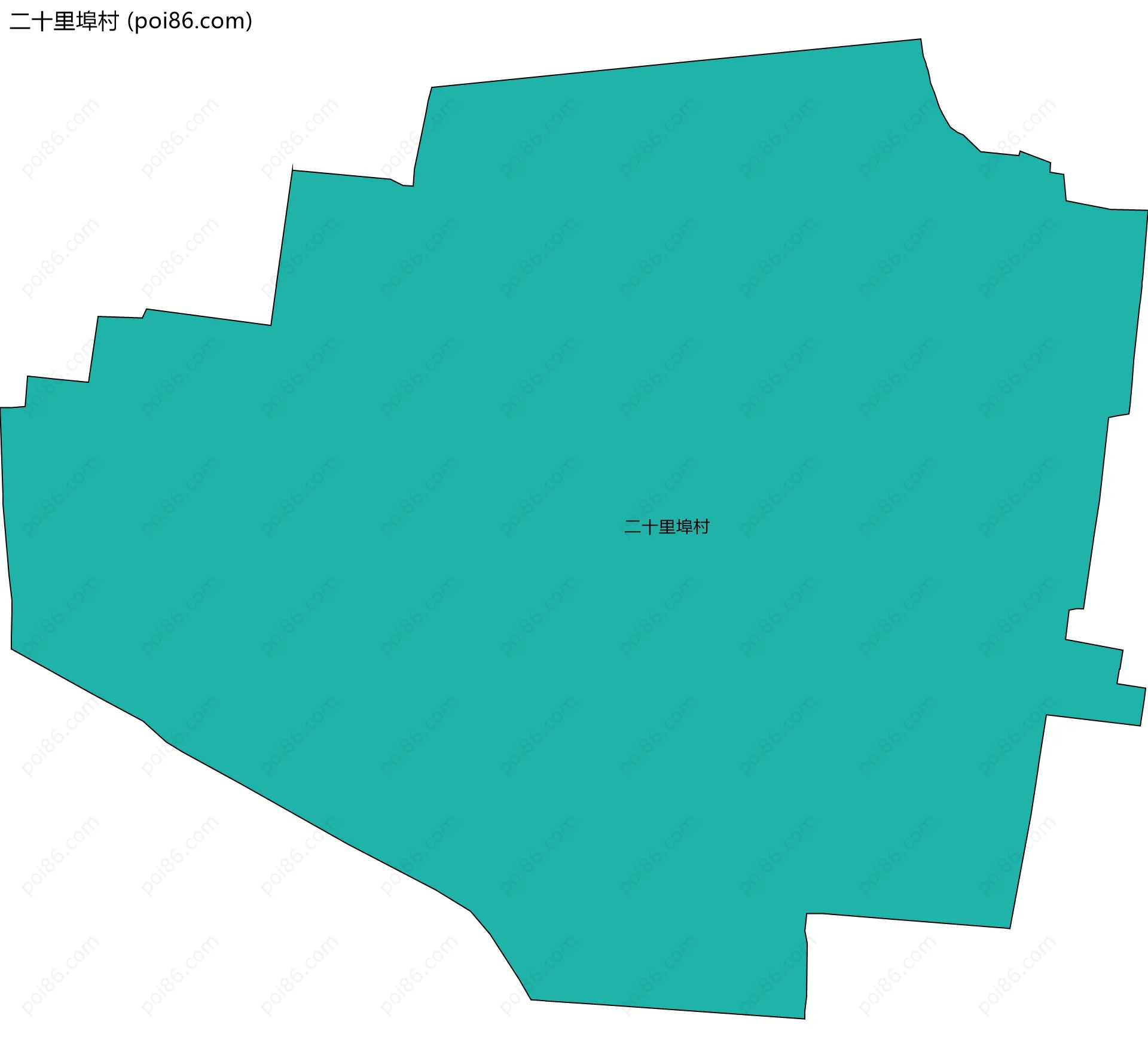 二十里埠村边界地图