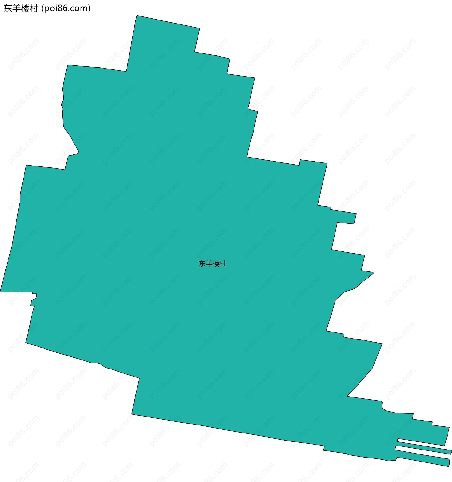 东羊楼村边界地图