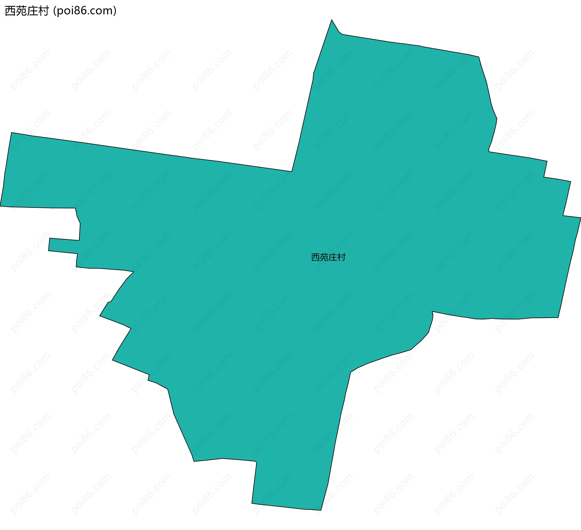 西苑庄村边界地图