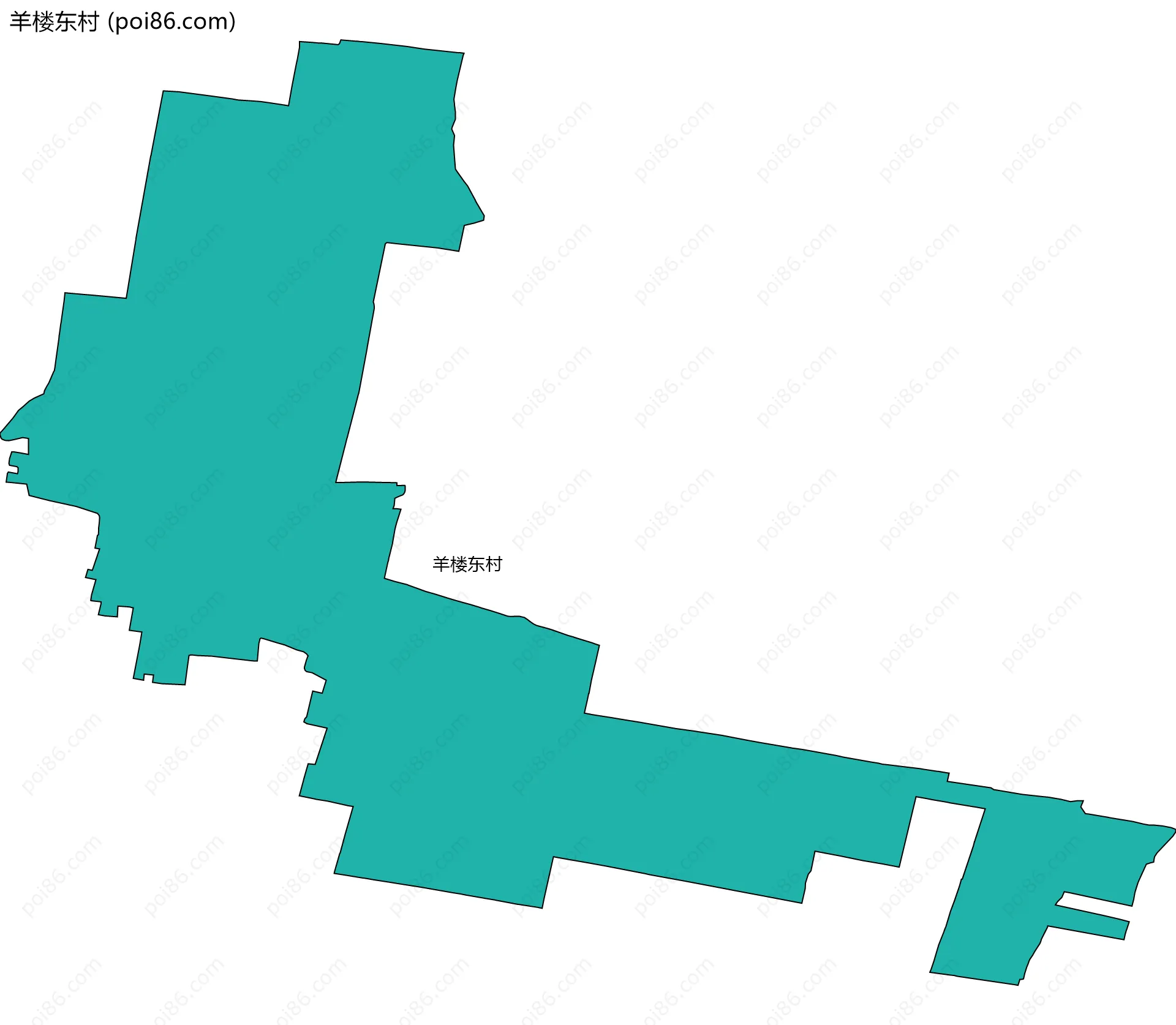羊楼东村边界地图